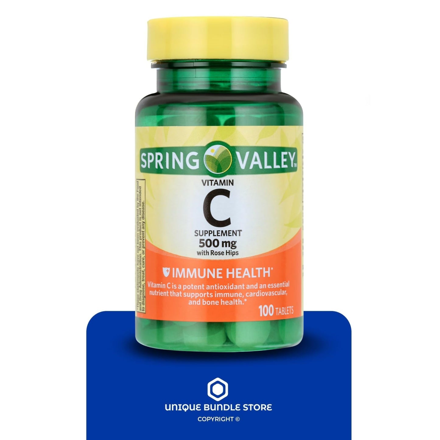 Unique Bundle Store Vitamin C 500mg with Rose Hips Tablets 200