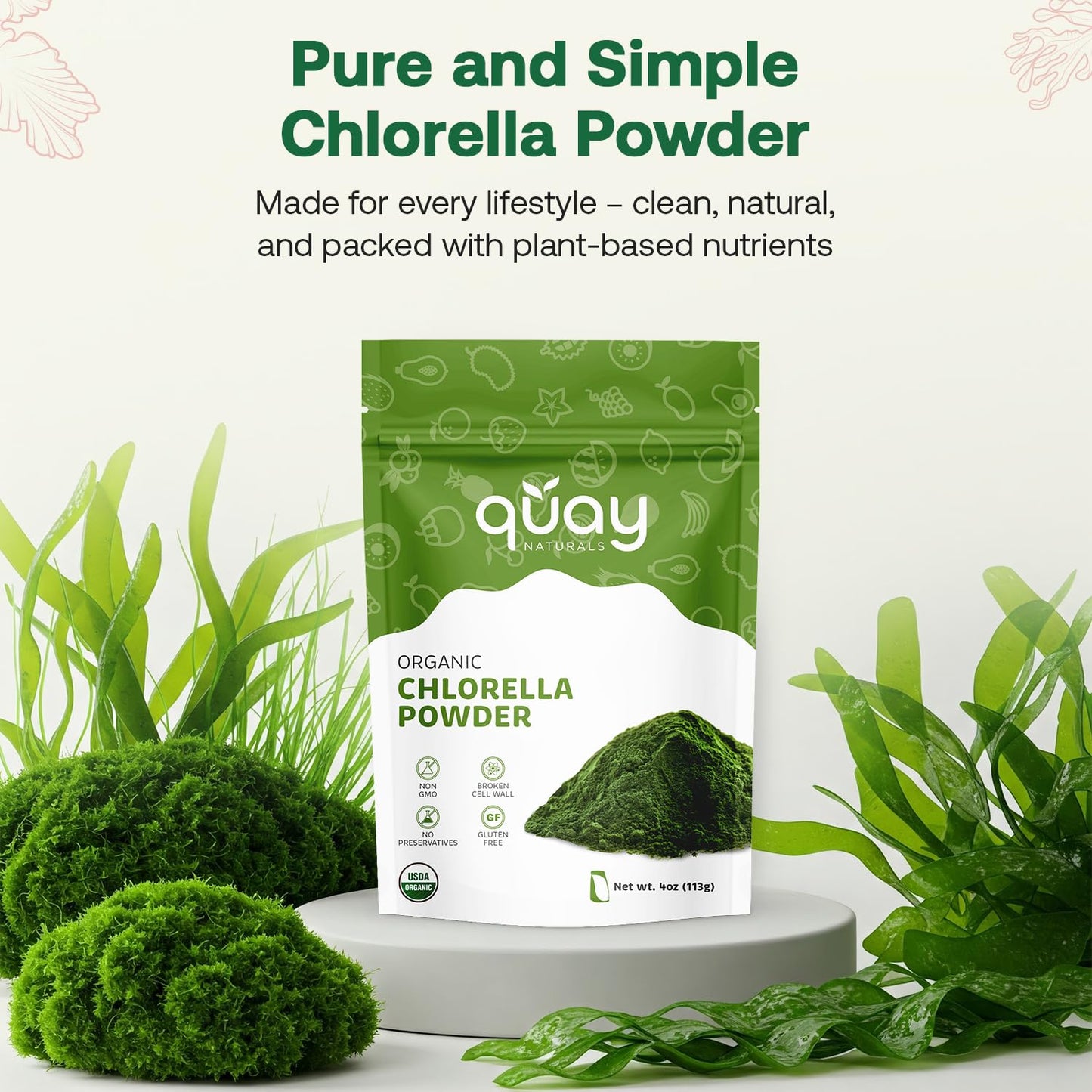 Quay Naturals Organic Chlorella Powder 4 oz