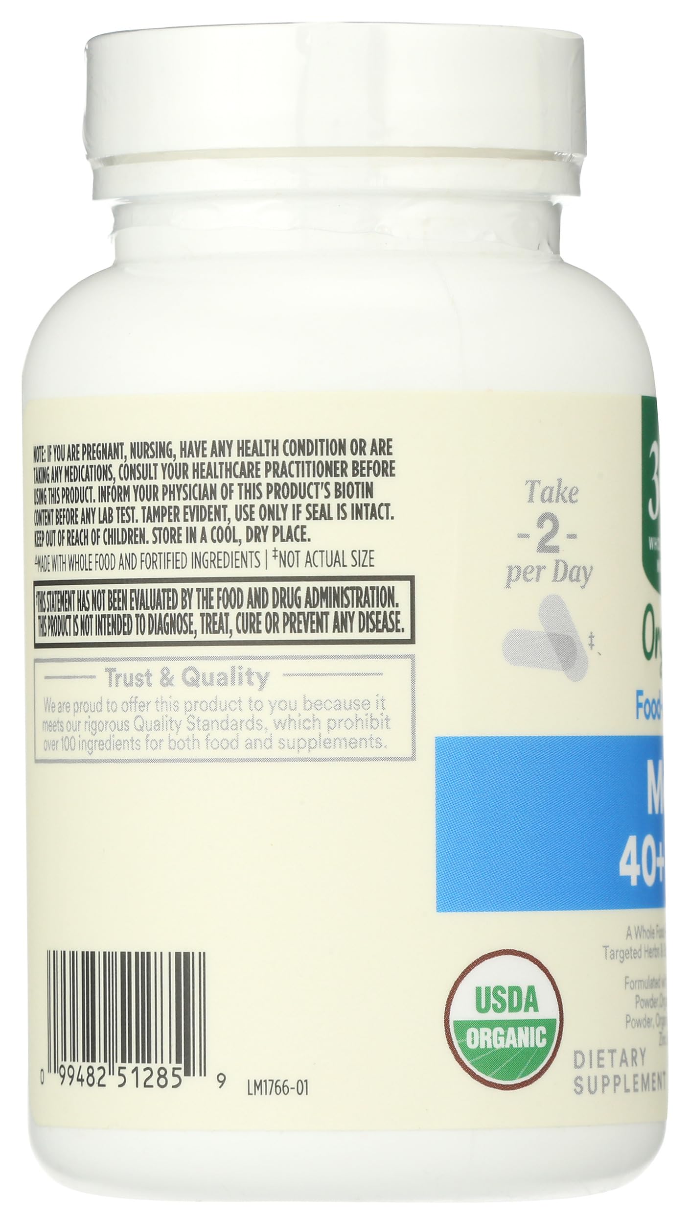 365 by Whole Foods Market Vitamin Multi Mens Food Cultured 40 Plus Tablets 60 Count