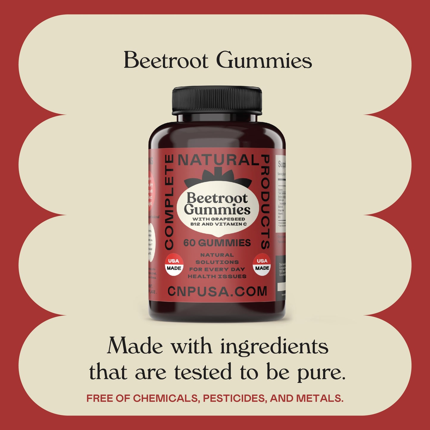 Complete Natural Products Beetroot Plus Gummies 60 Count