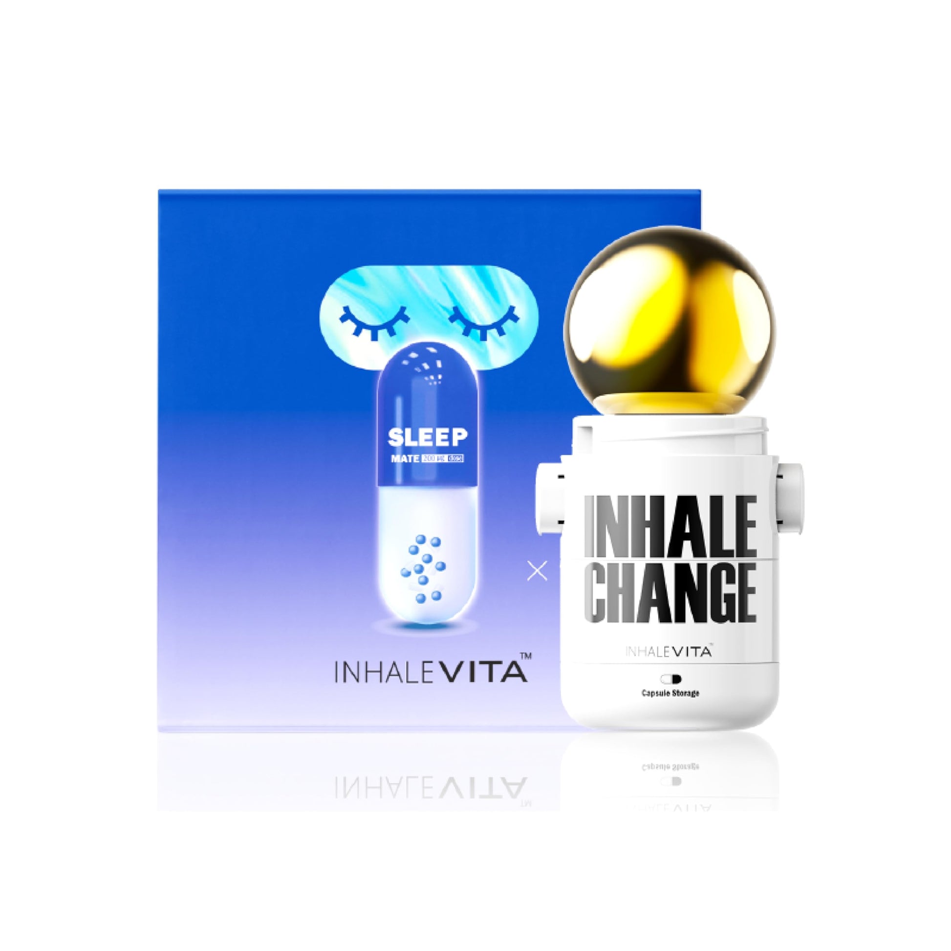 INHALEVITA Melatonin Inhaler Sleep Aid Combo Golden Powder 3.5 Ounce