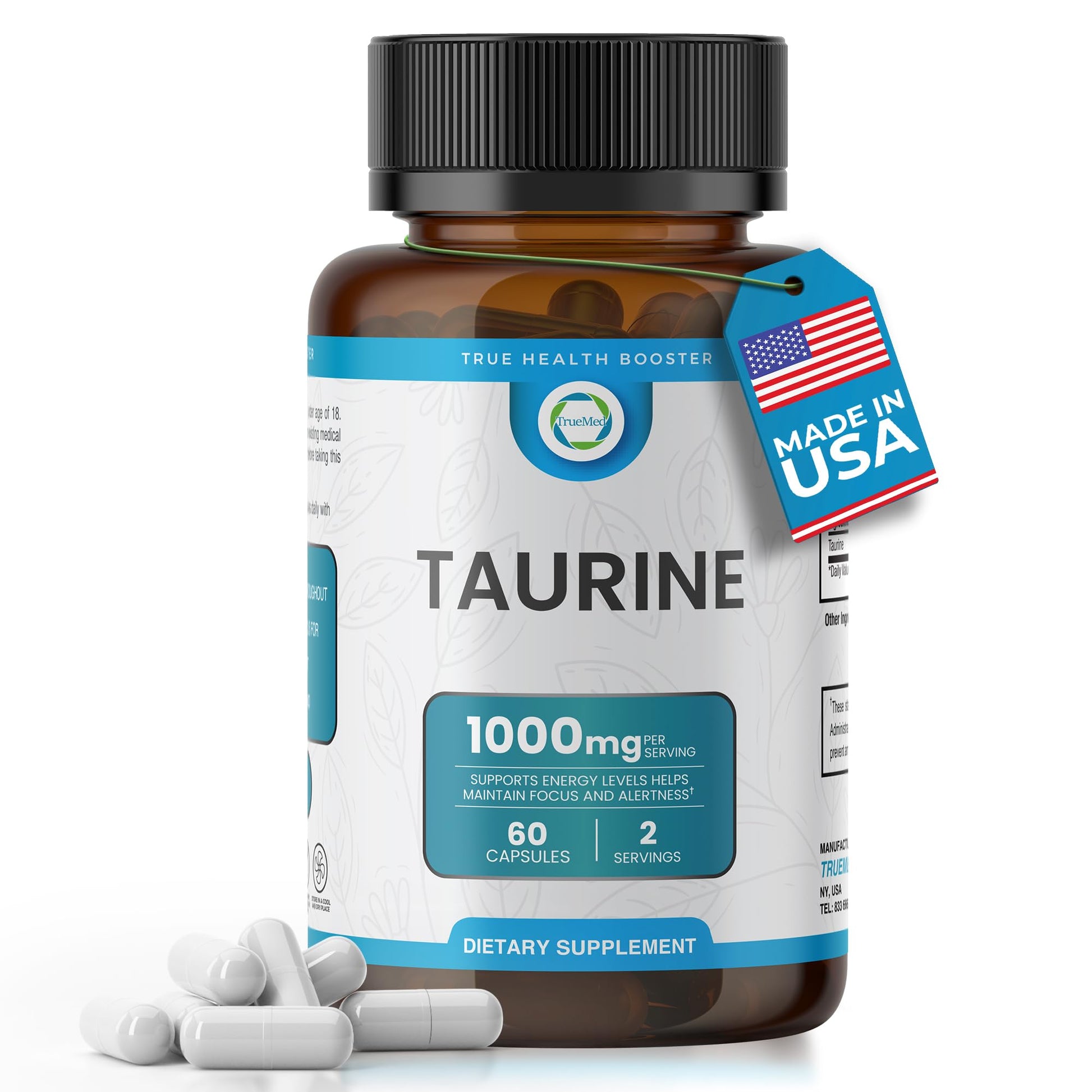 TRUEMED Taurine Capsules 60