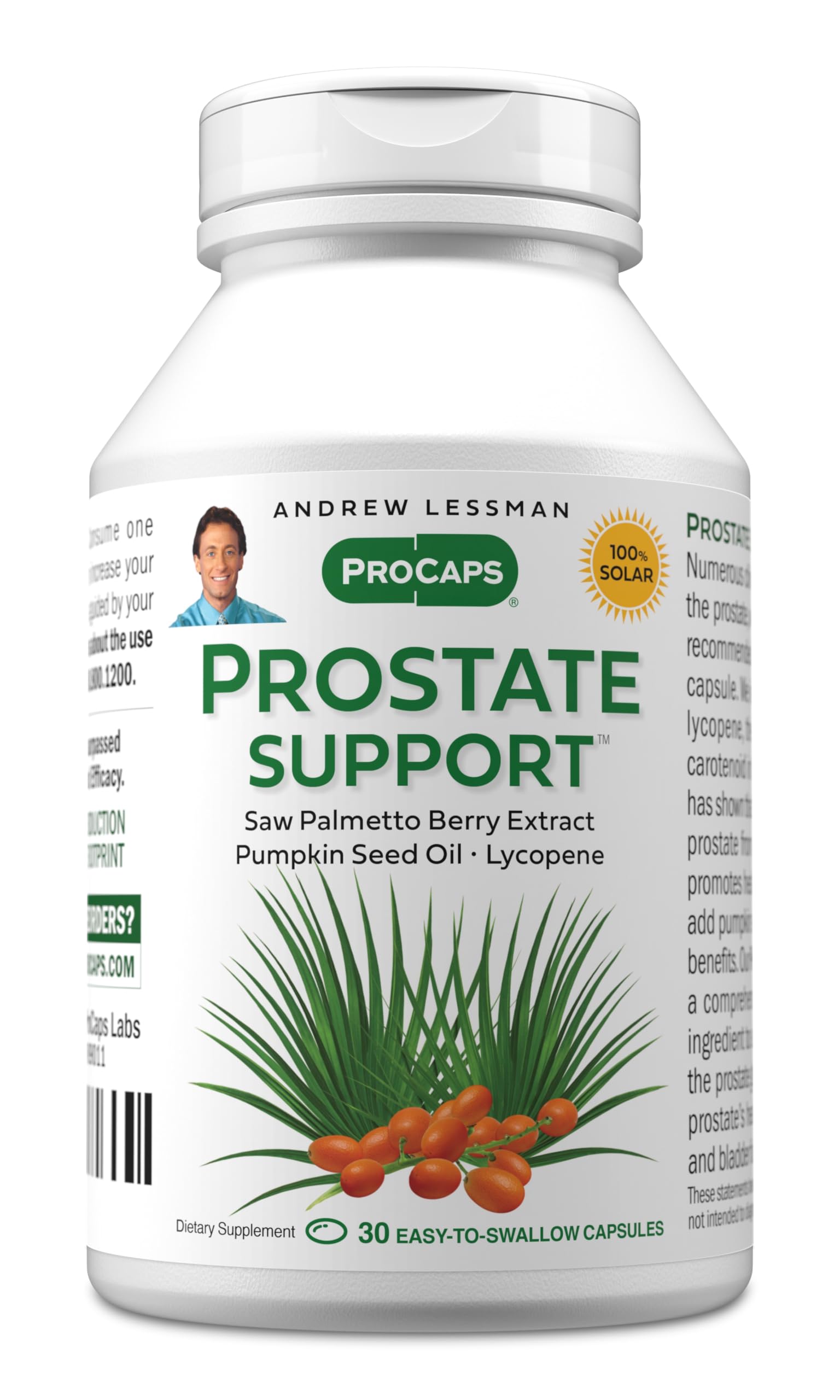 Andrew Lessman Prostate Support Supplement for Men's Health Capsules, 30 Count