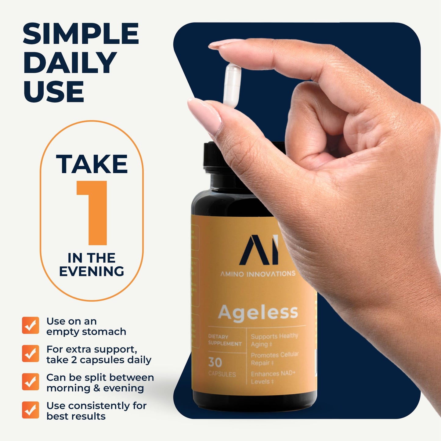 Amino Innovations Ageless Cellular Vitality Capsules, 30 Capsules