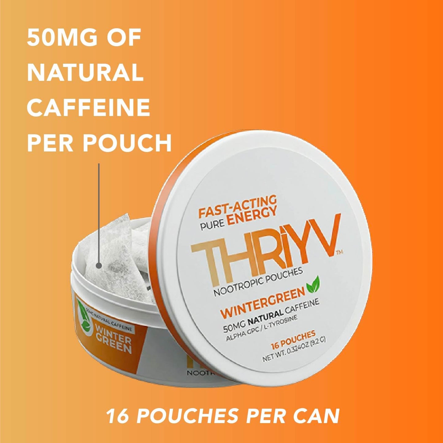 THRIYV Nootropic Energy Pouches Capsule 80 Count