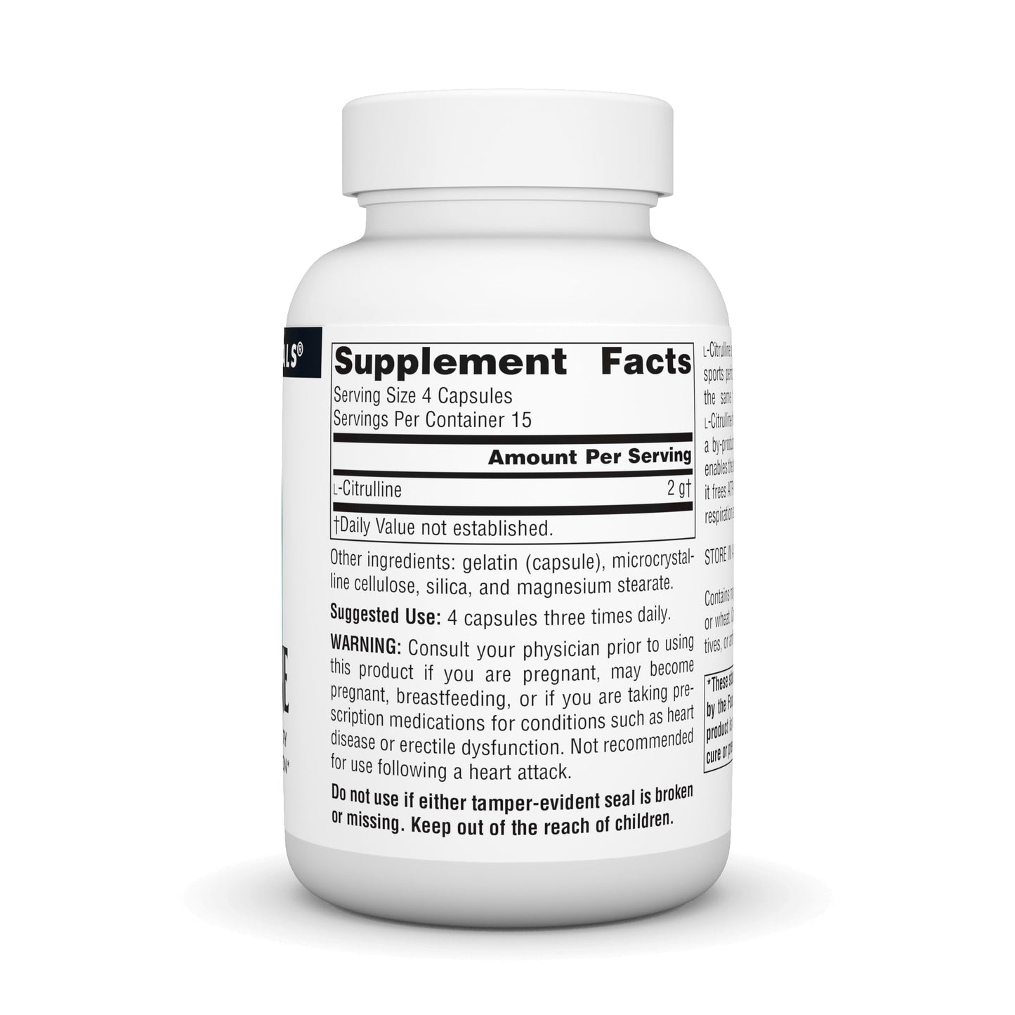 Source Naturals Free-Form L-Citrulline 500 mg Capsule, 60 Capsules