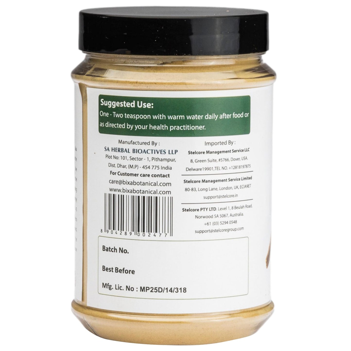 bixa Botanical Cissus Powder (Cissus Quadrangularis/Hadjod) 7 oz