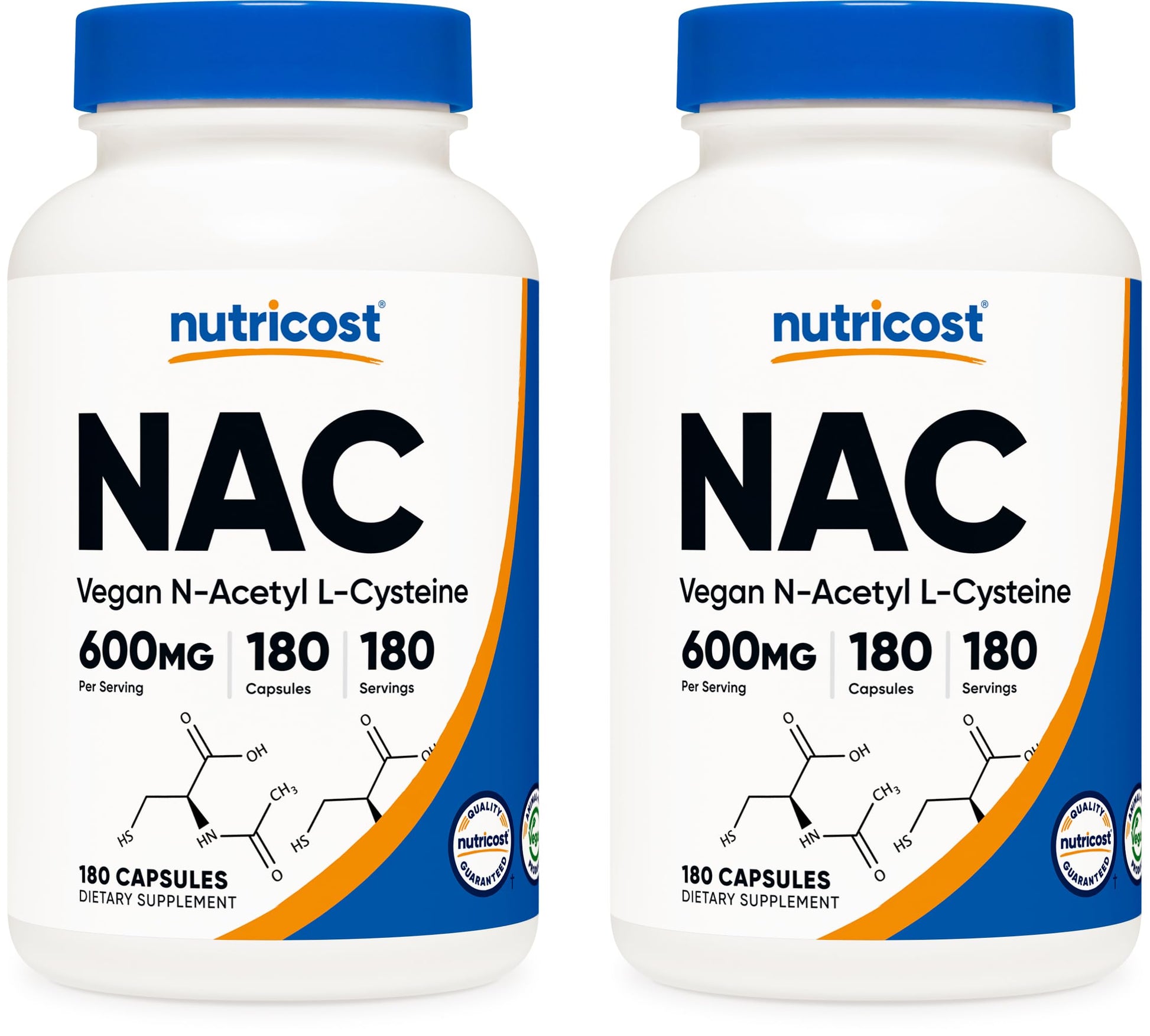 Nutricost N-Acetyl L-Cysteine (NAC) 600mg, 360 Capsules