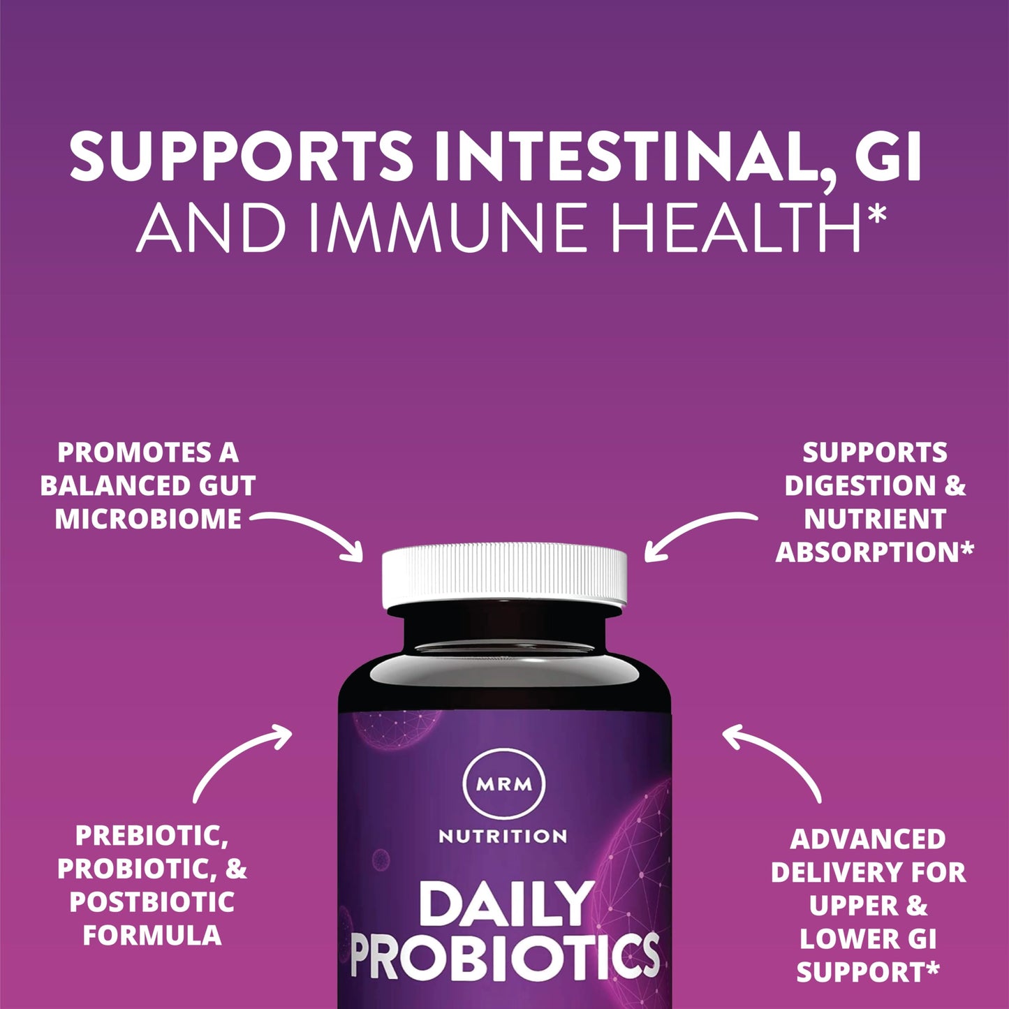 MRM Daily Probiotics - Intestinal & GI Health 30 Capsules