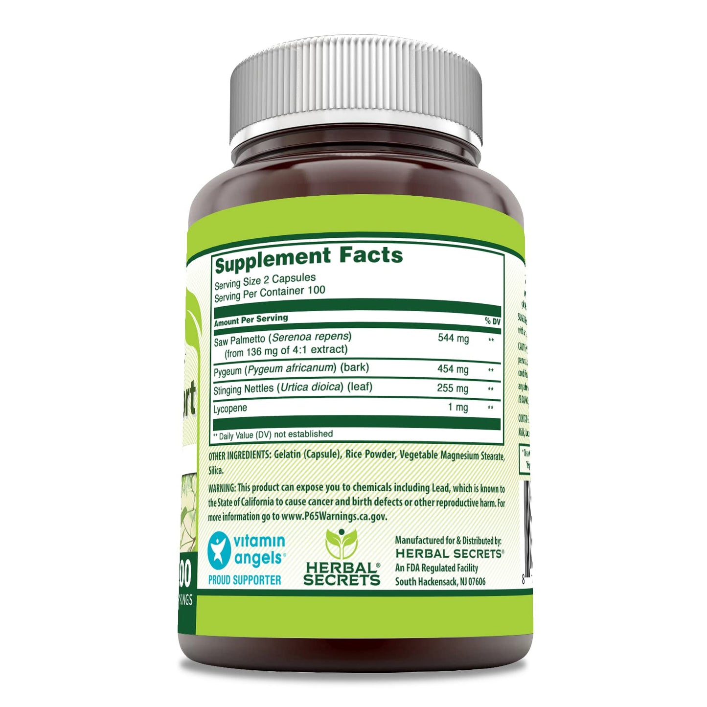 Herbal Secrets Prostate Support Supplement Capsules 200