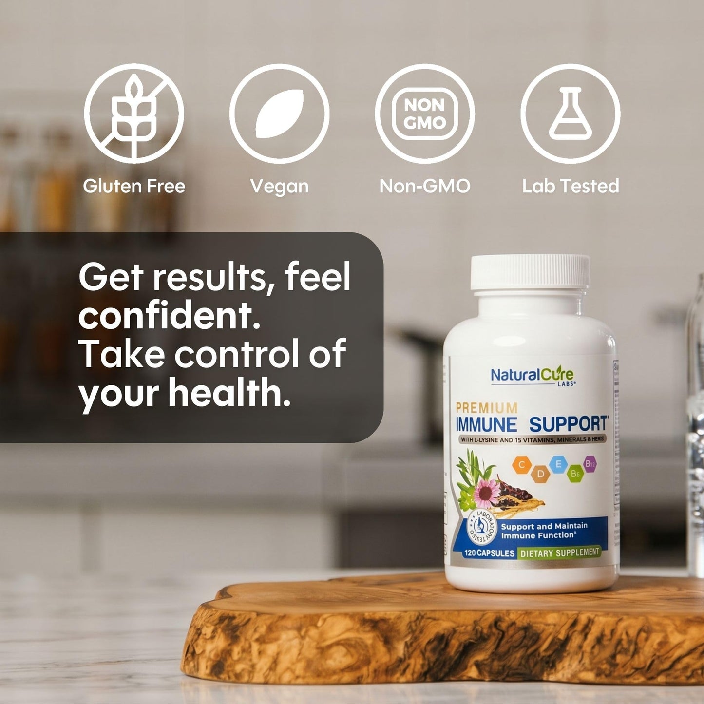 Natural Cure Labs Premium Immune Support 120 Capsules