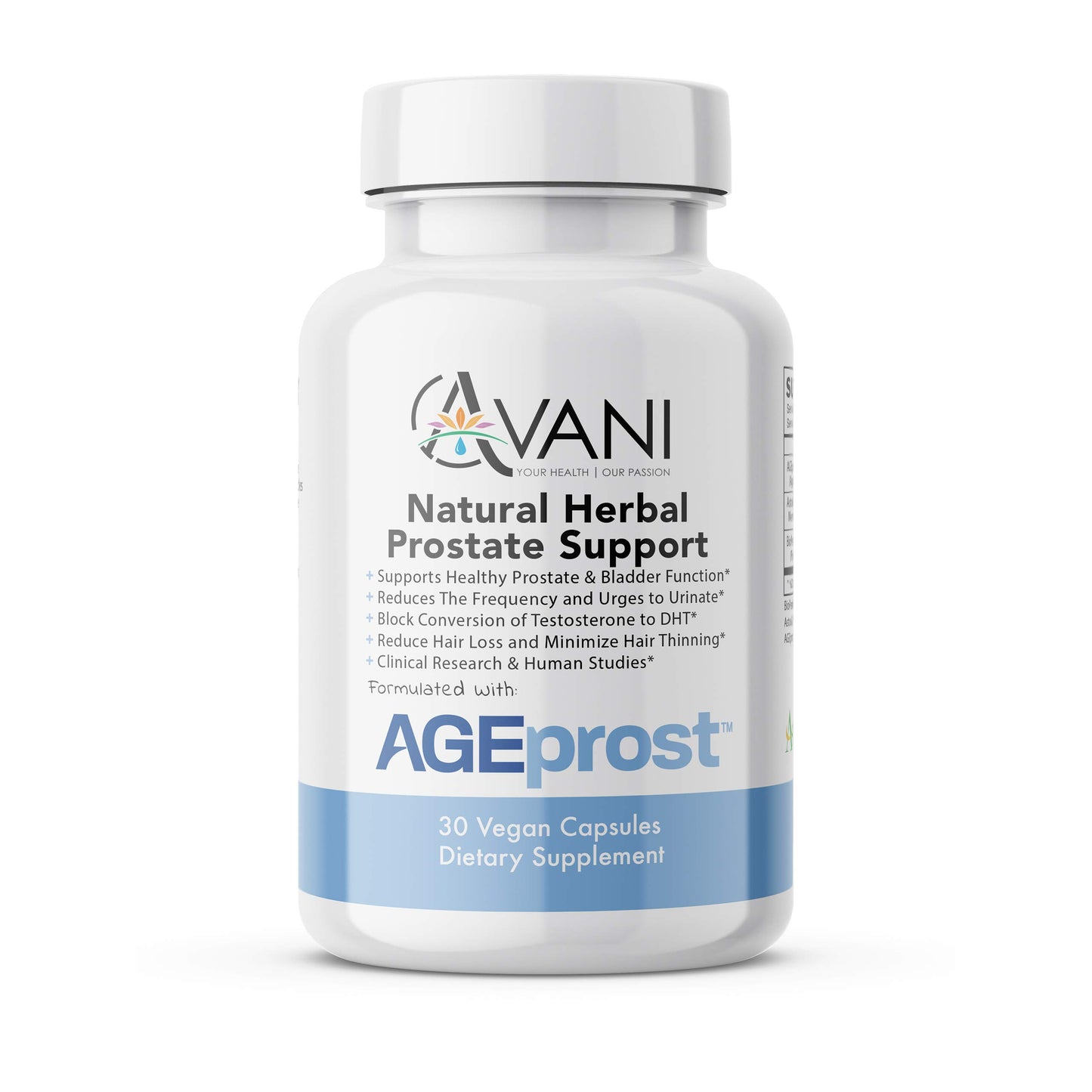 Avani Health Best Natural Herbal Prostate Health Support Capsule for Men, 30 Count