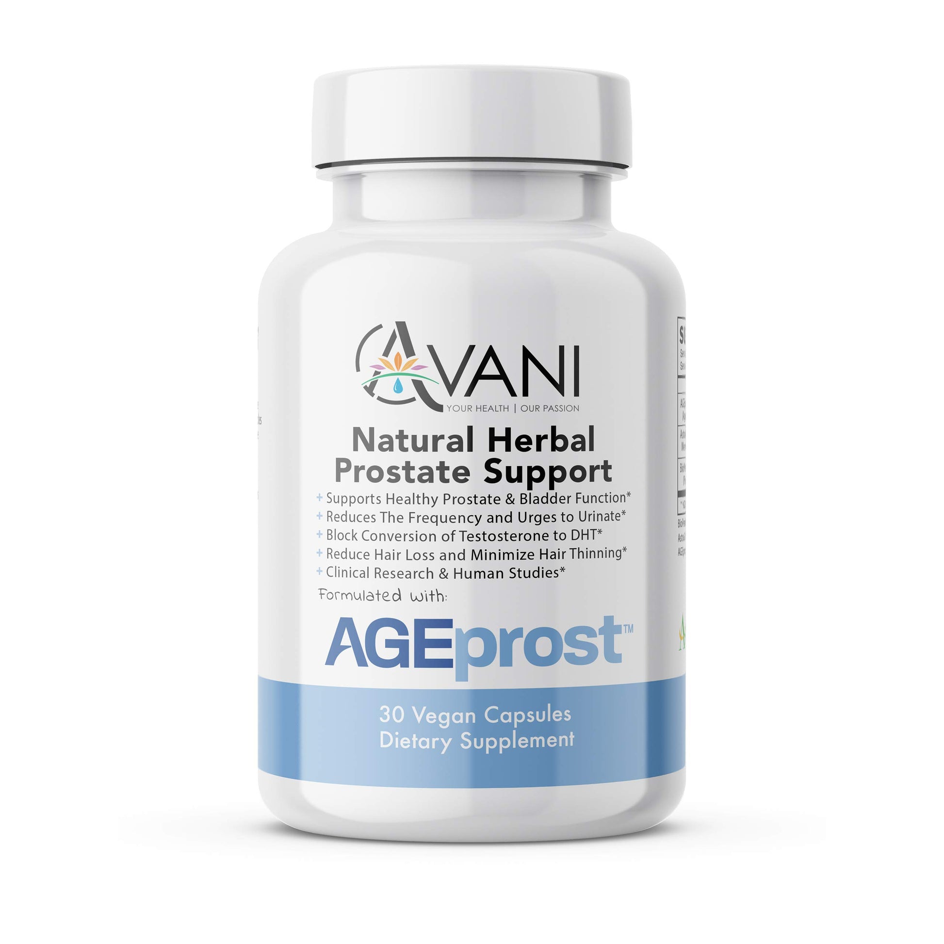 Avani Health Best Natural Herbal Prostate Health Support Capsule for Men, 30 Count