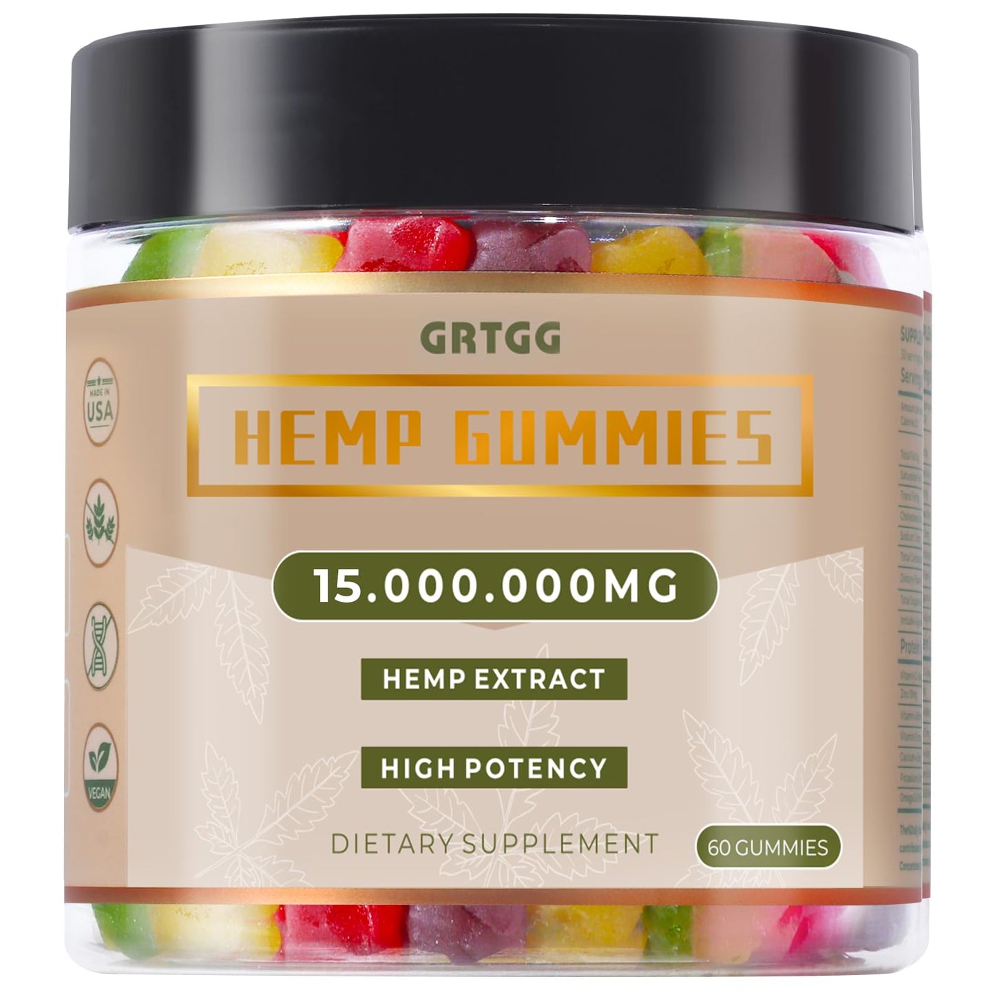 GRTGG Hemp Gummies 60 Gummies