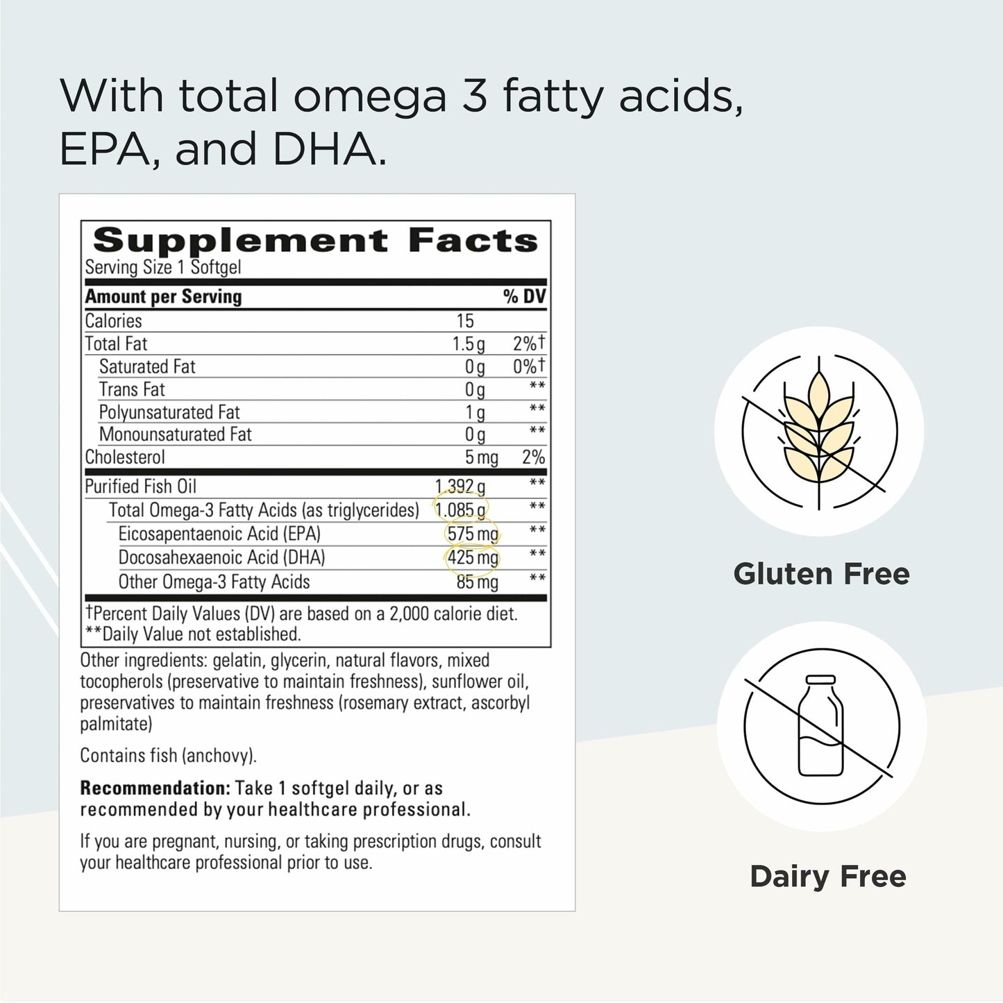 Integrative Therapeutics Pure Omega Ultra HP 1392 mg Omega-3 Fish Oil Softgel 90 Count