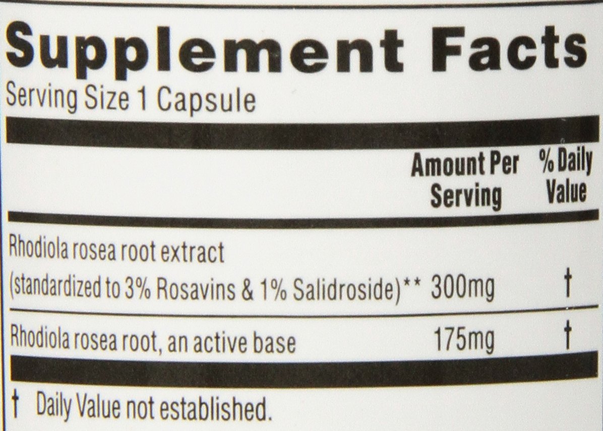 Kroeger Herb Products Rhodiola Rosea Capsule, 90 Count