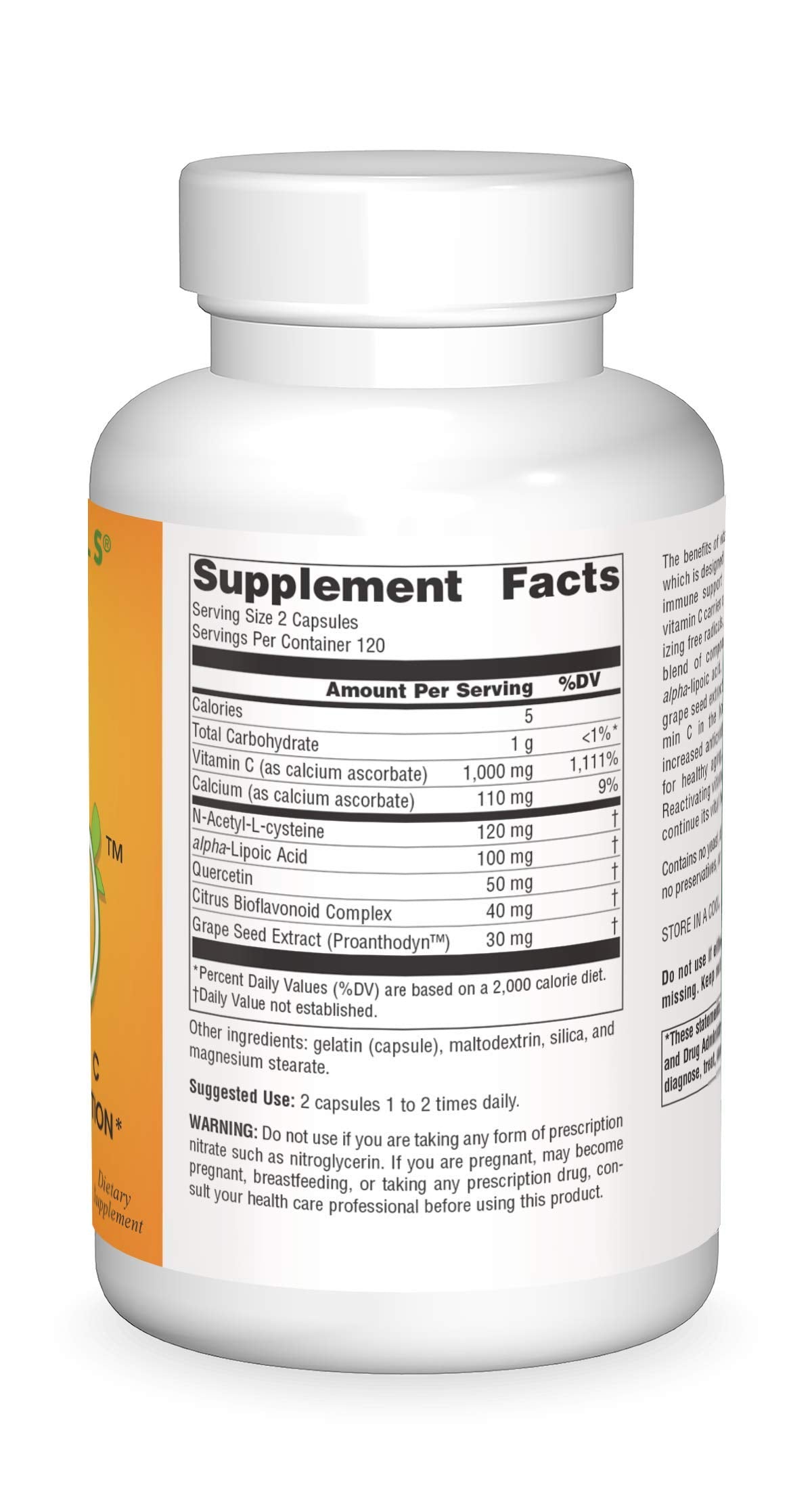 Source Naturals Systemic C 500mg Capsules, 240 Count