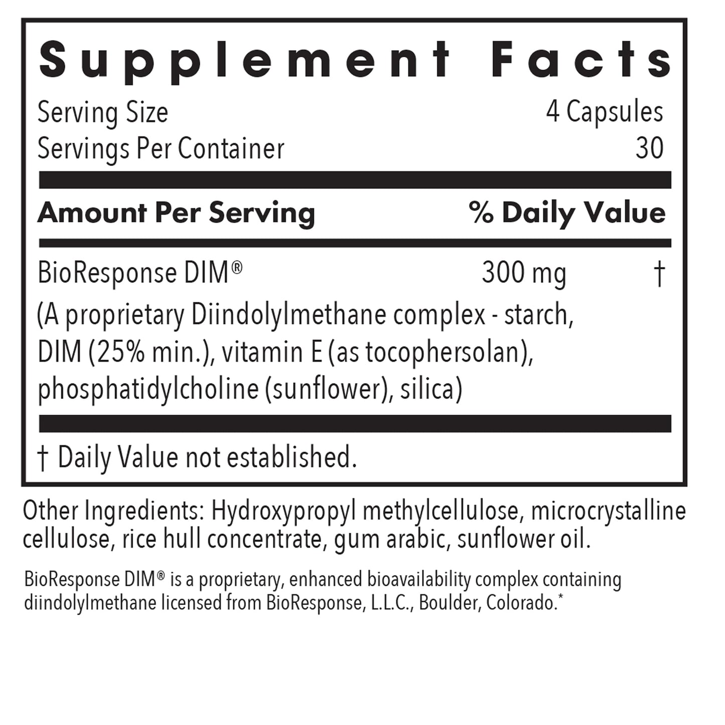 Allergy Research Group DIM Enhanced Delivery System - Diindolylmethane for Hormone Balance, Menopause Support, 120 Vegetarian Capsules