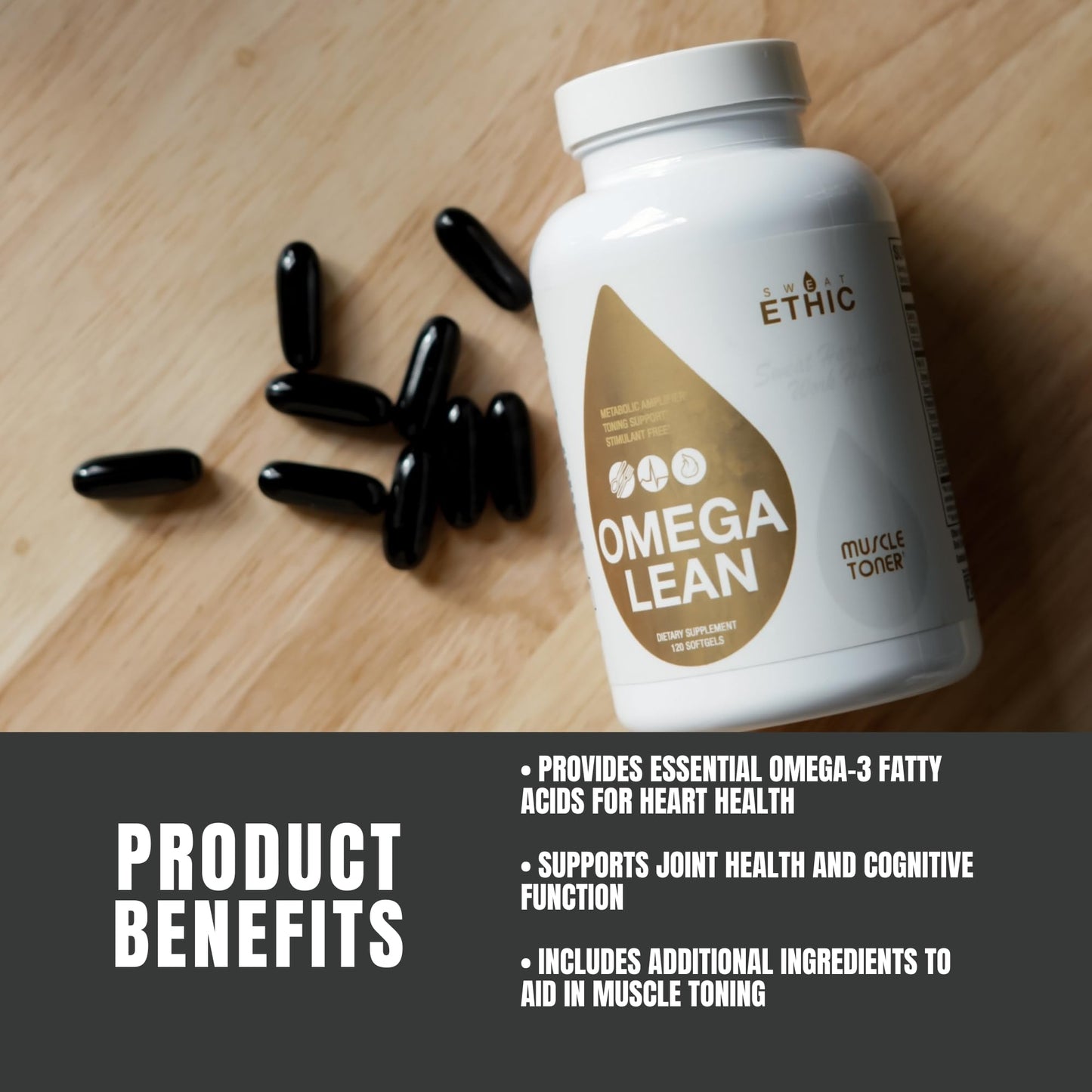 Sweat Ethic Omega Lean Muscle Toner Capsule 120 Capsules