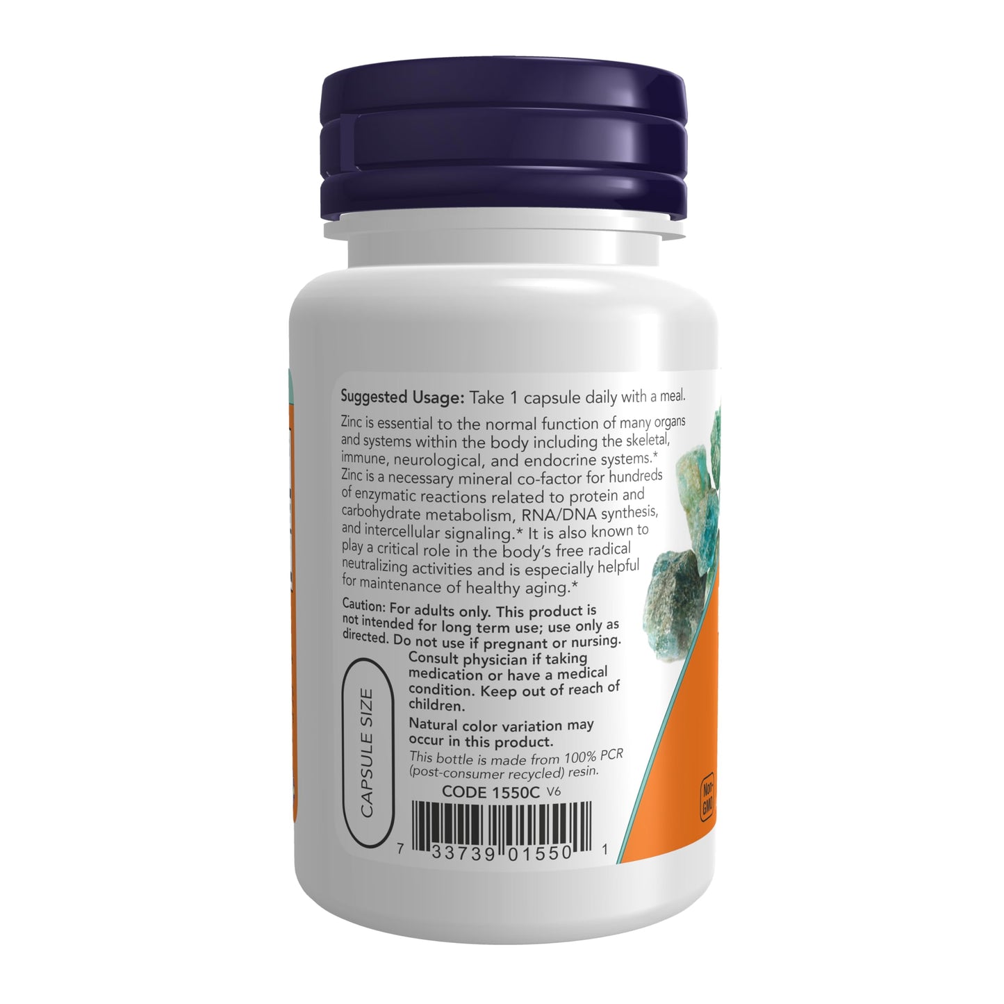 NOW Foods Zinc Picolinate 50 mg Capsule, 60 Veg Capsules