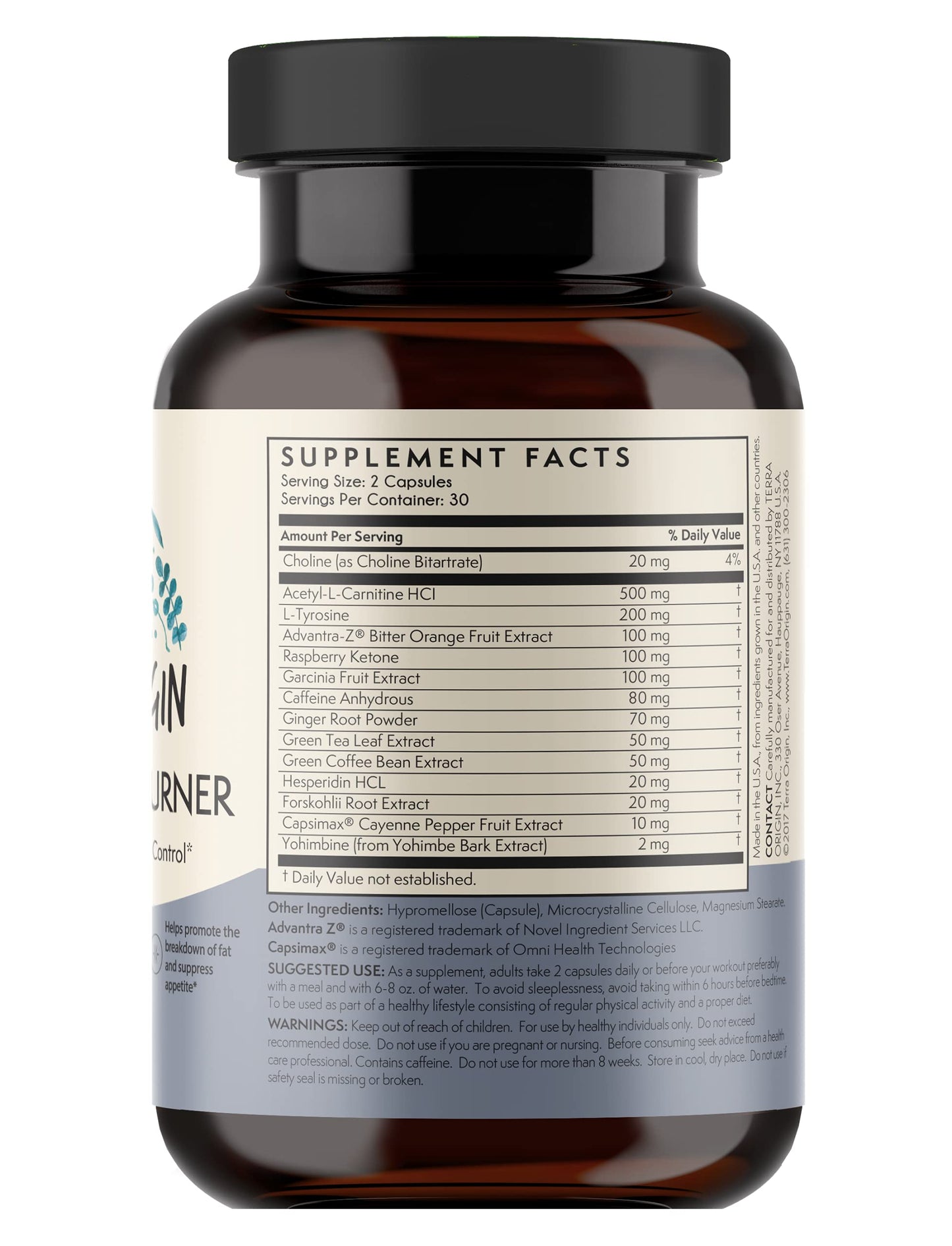 TERRA ORIGIN Metabolism Boost & Fat Loss 60 Capsules