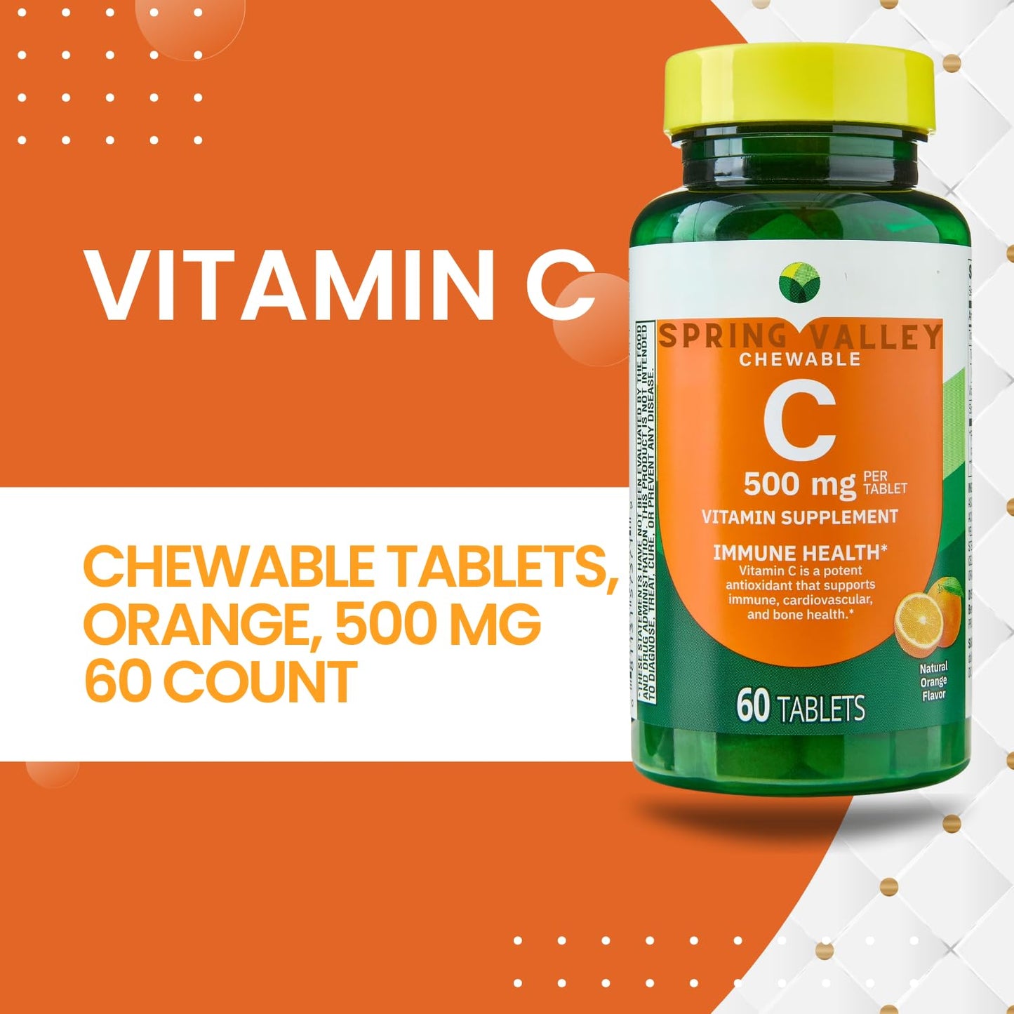 Generic Vitamin C Immune Health Dietary Supplement Tablet, 60 Tablets