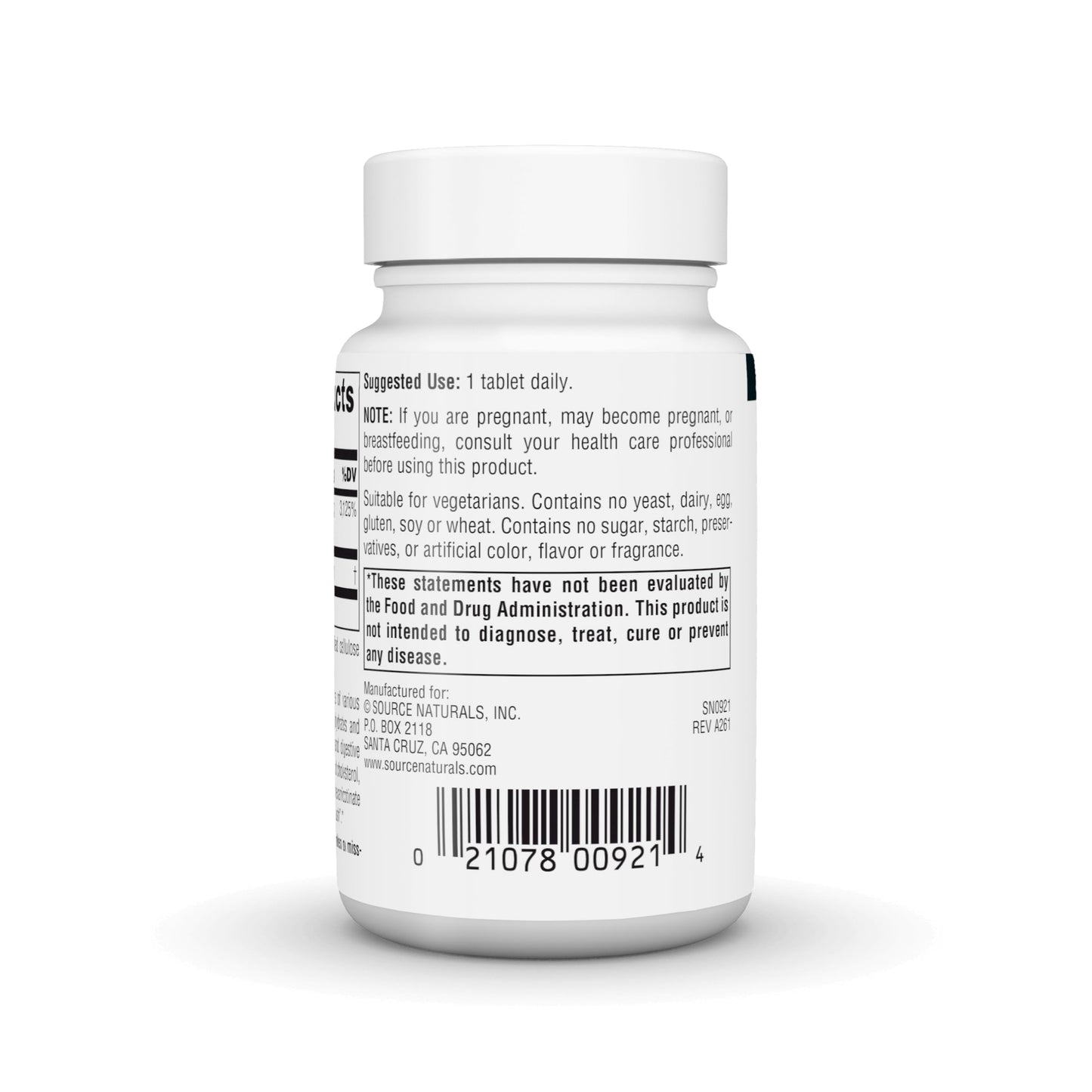 Source Naturals No-Flush Niacin, B-3, 500 mg Tablet, 60 Tablets