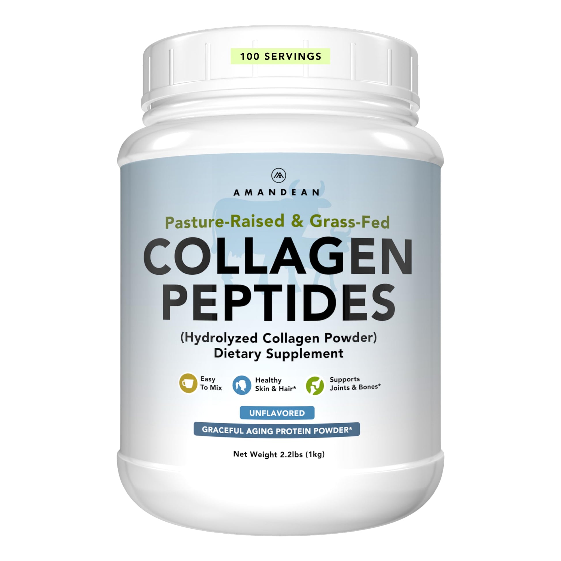 AMANDEAN Collagen Peptides Powder 2.2 Pound
