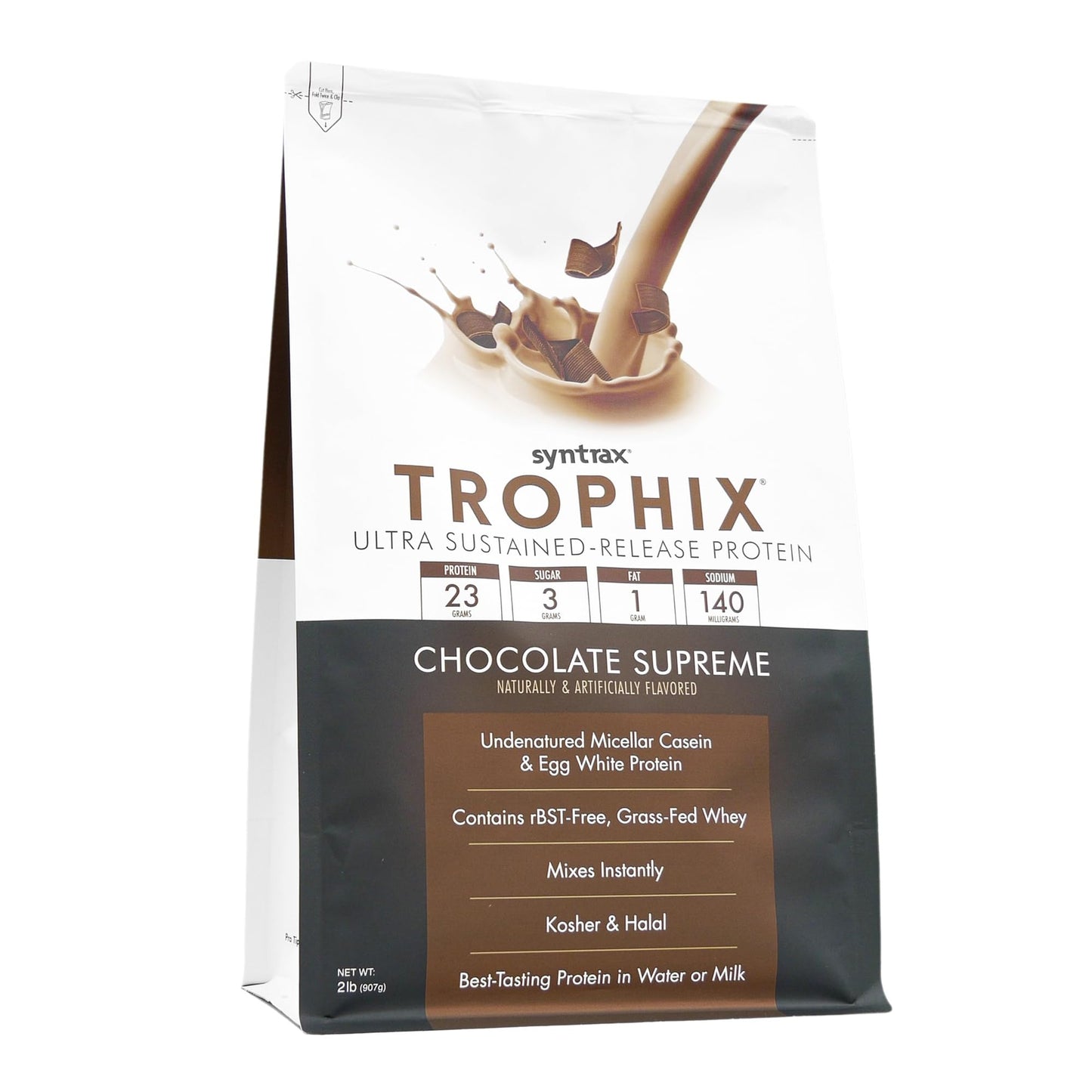 Syntrax Trophix Ultra Sustained-Release Protein Powder Blend, Chocolate Supreme, 32