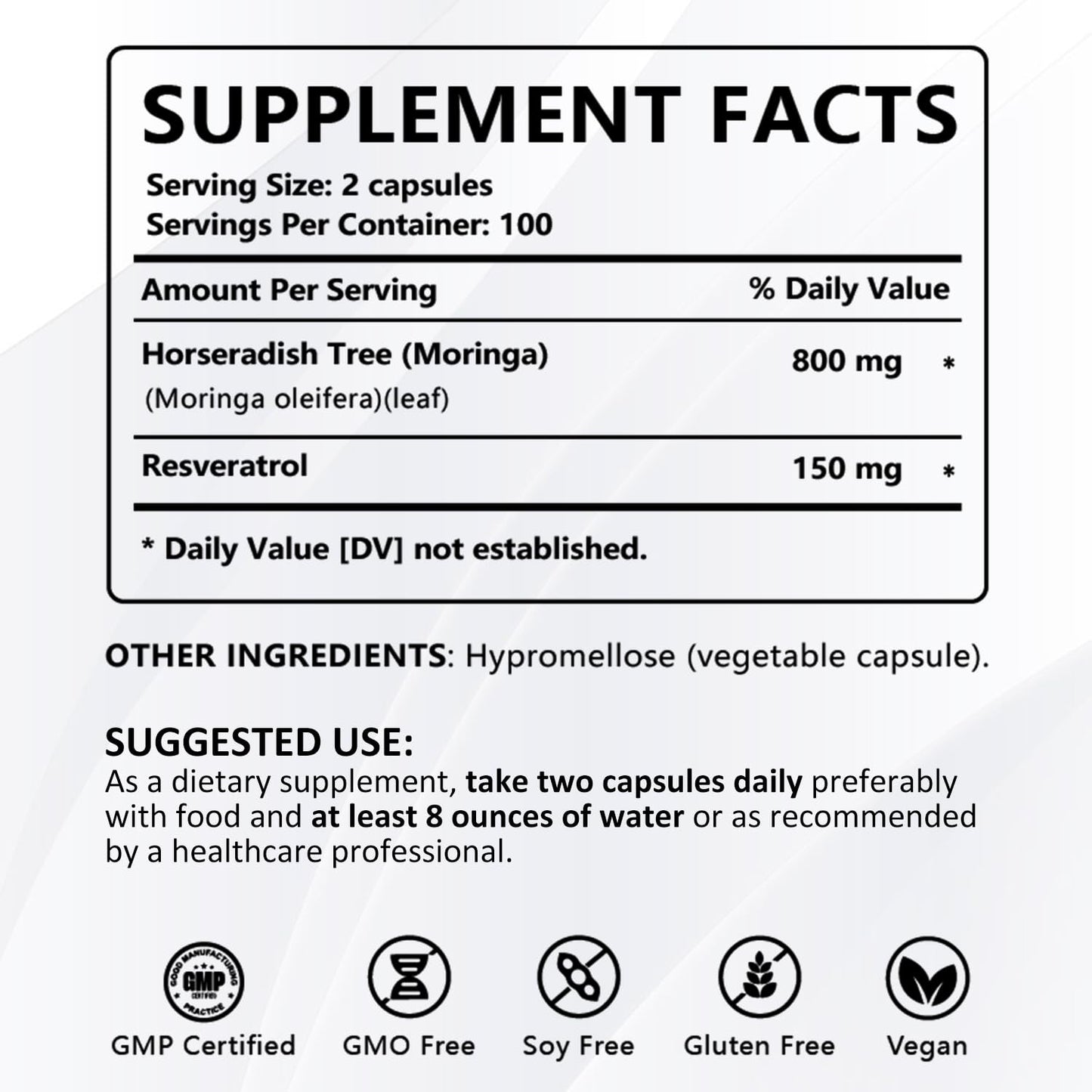 PWERD Moringa Pure Powder Oleifera Leaf Gummies, 200 Count