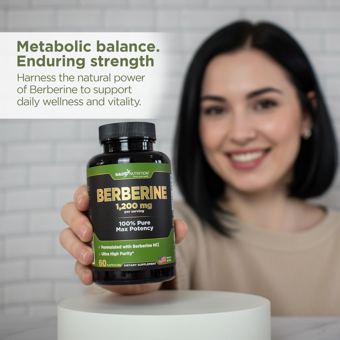 GADE NUTRITION BOOST YOUR HEALTH Berberine HCI 1200mg Capsule 60 Count