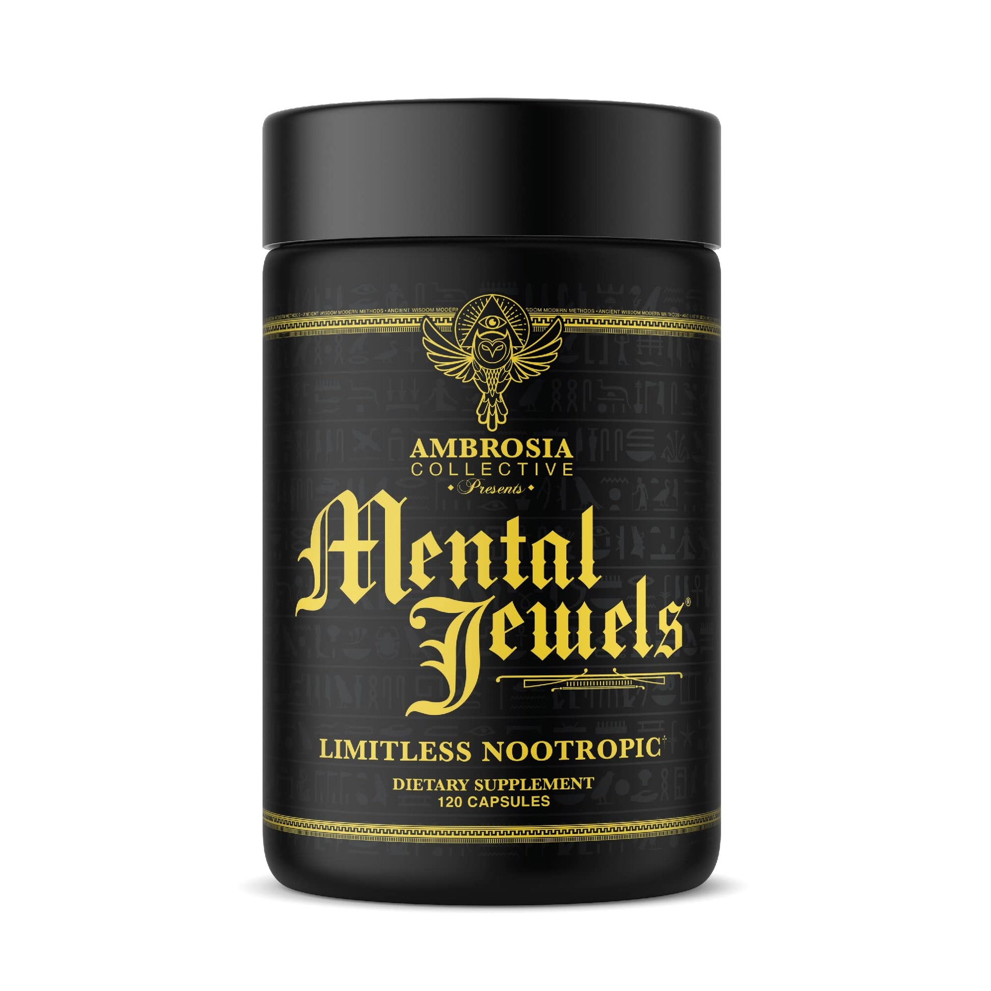 Ambrosia Mental Jewels Nootropic Brain Supplement Capsules, 120 Count
