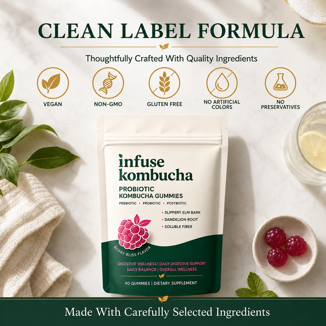 Pillow Daddy Infuse Probiotic Kombucha Gummies Gummy 1