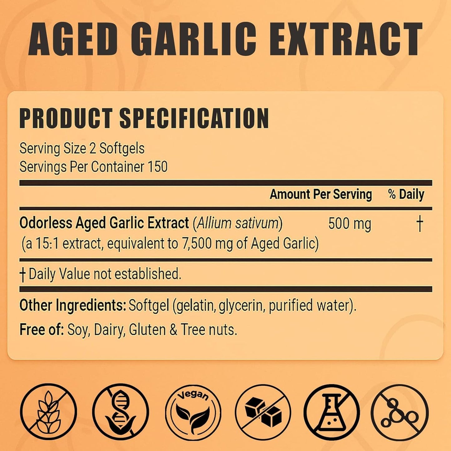 YLOTRE Elare Aged Garlic Extract Capsules, 300 Capsules