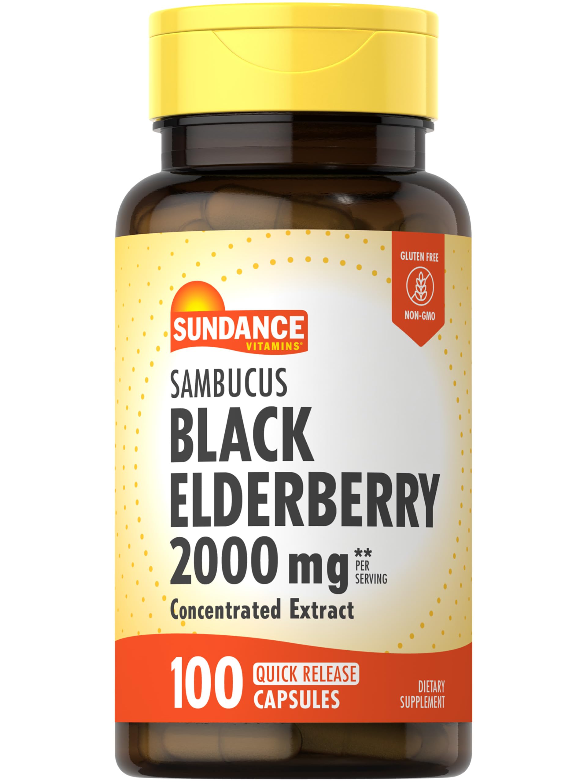 Sundance Sambucus Black Elderberry Capsules 100 Count