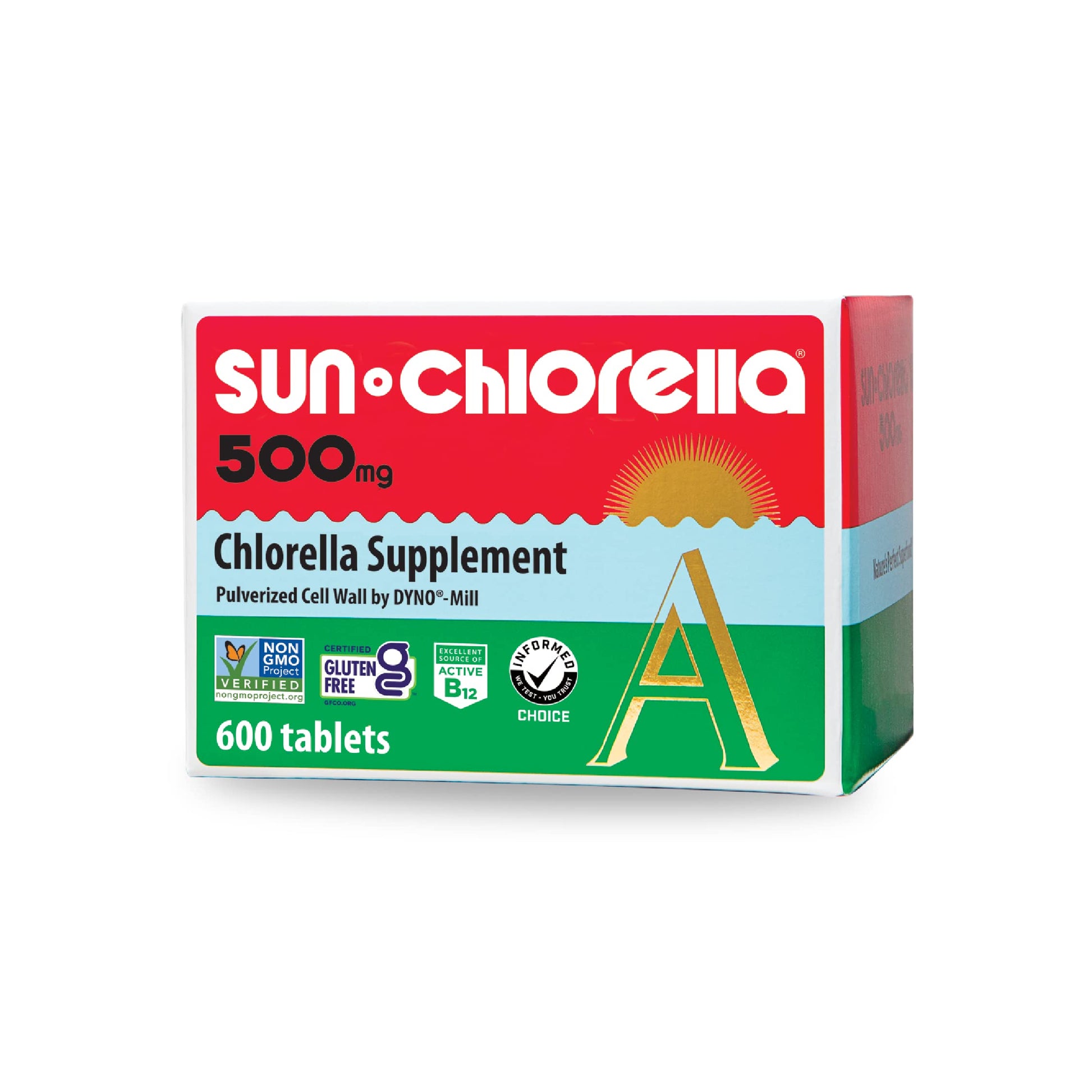 Sun Chlorella A Tablets 500 mg, 600 Tablets