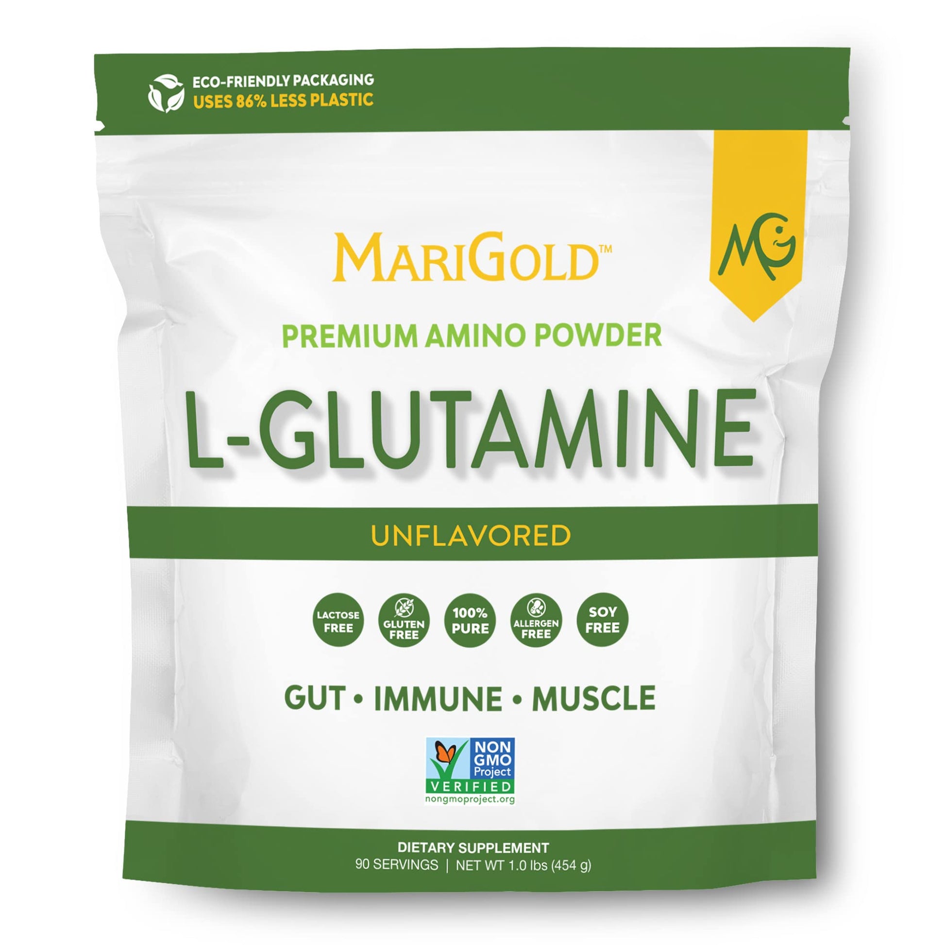 MariGold Pure Unflavored L-Glutamine Powder, 16 oz