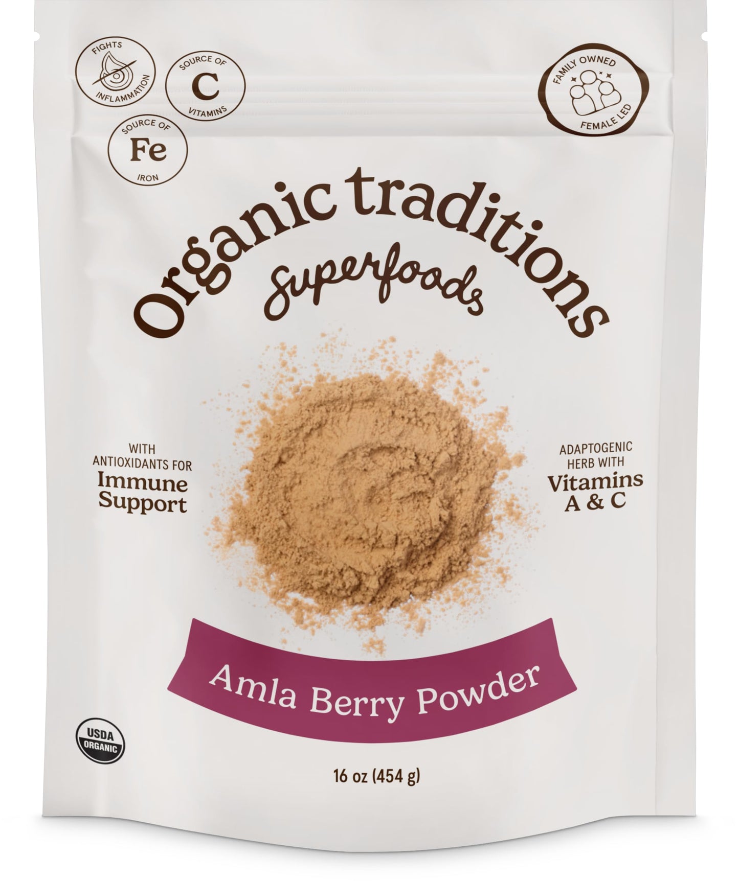 Organic Traditions Amla Powder, Powder, 16 oz