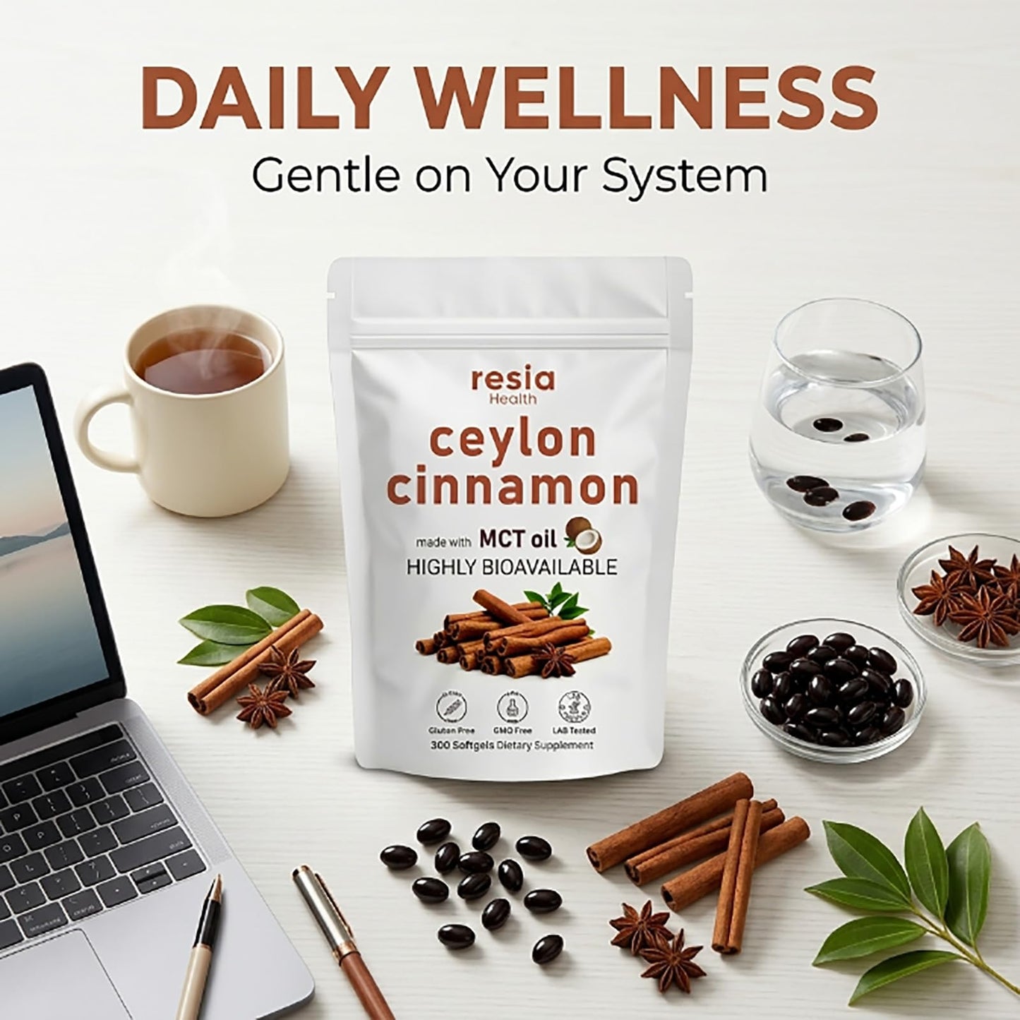 Resia Health Ceylon Cinnamon with MCT Oil Softgel 1