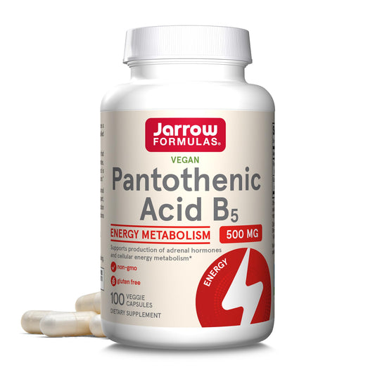 Jarrow Formulas Pantothenic Acid B5 500 mg Veggie Capsules, 100 Count