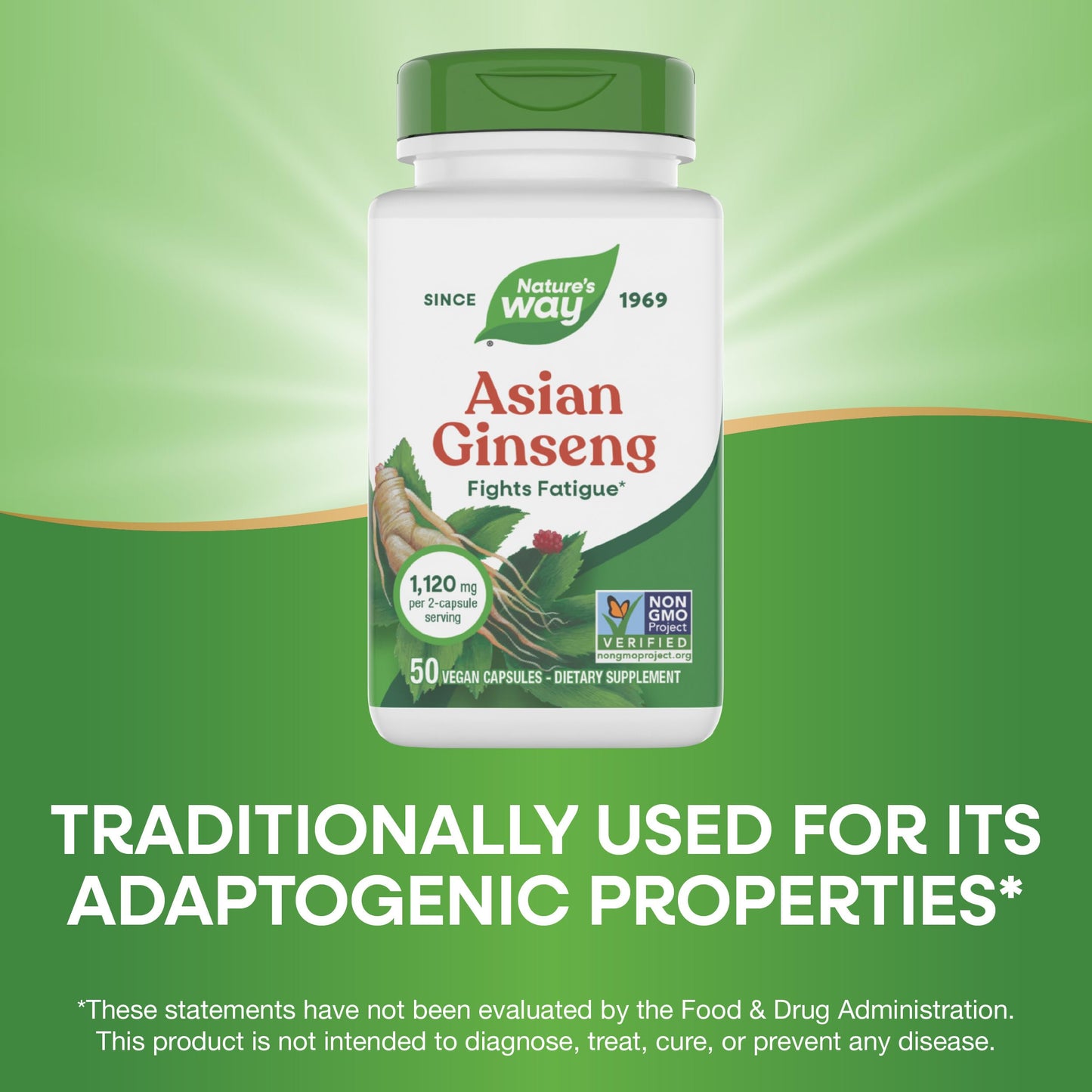 Nature's Way Asian Ginseng Capsule 50 Capsules