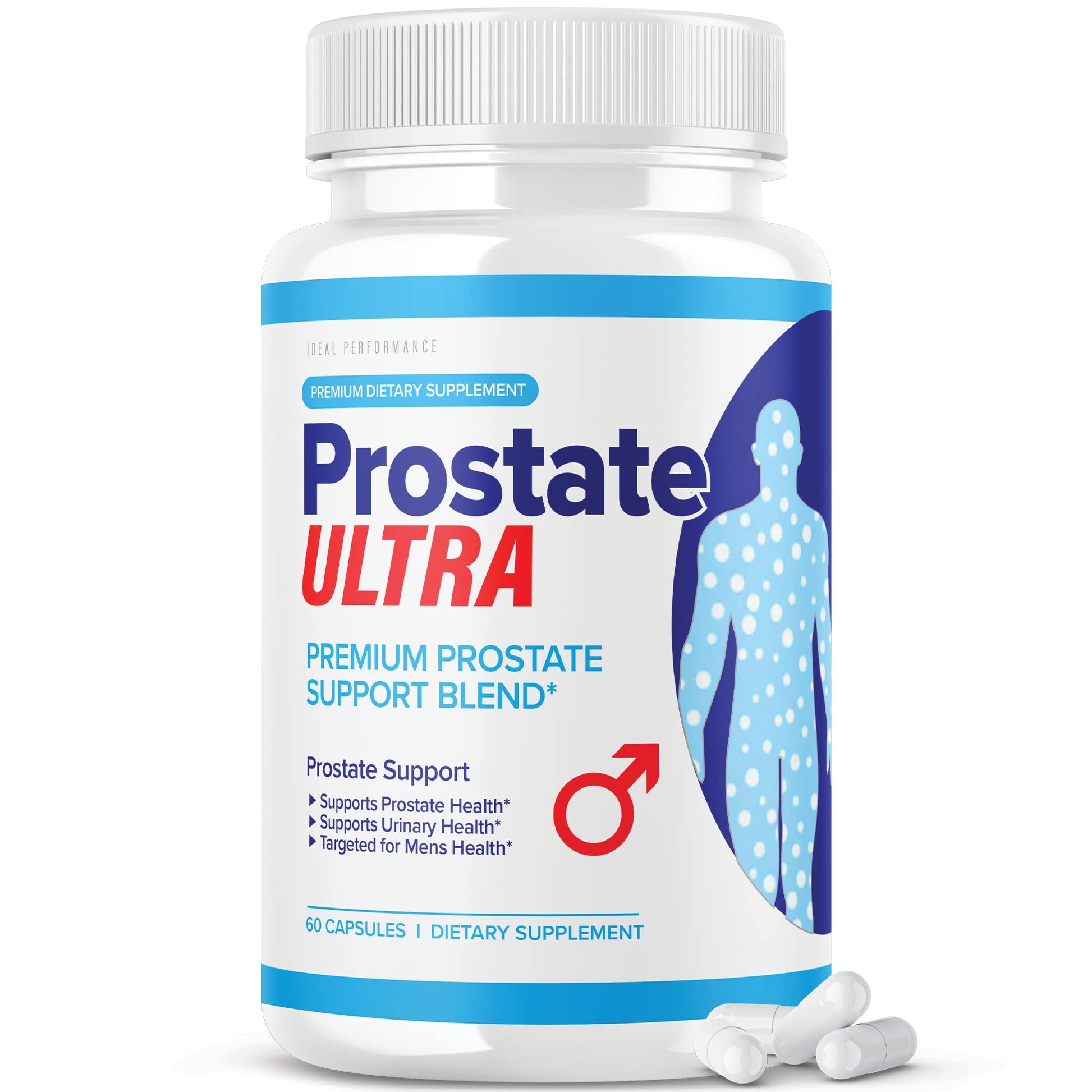 IDEAL PERFORMANCE Prostate Ultra Supplements for Men Prostate Health Formula, 60 Capsules