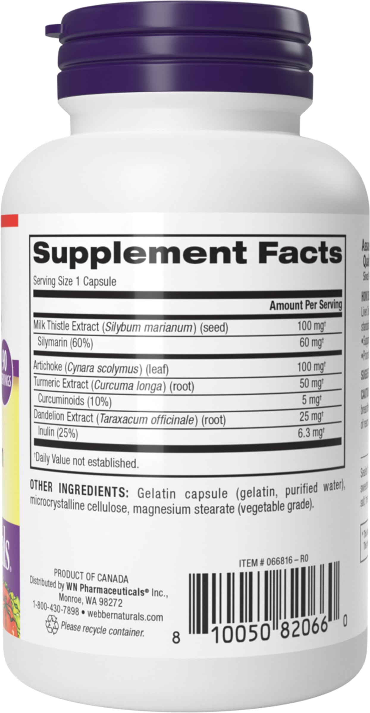 Webber Naturals Milk Thistle Liver Detox & Cleanse 90 Capsules