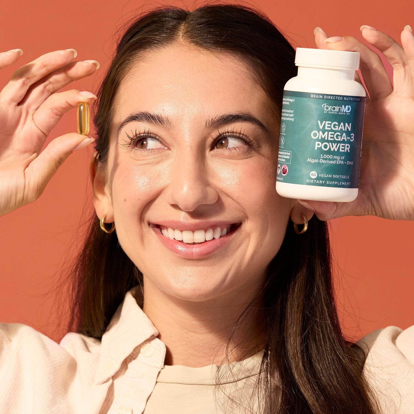 BRAINMD Dr Amen Vegan Omega-3 Power Softgels 60 Count
