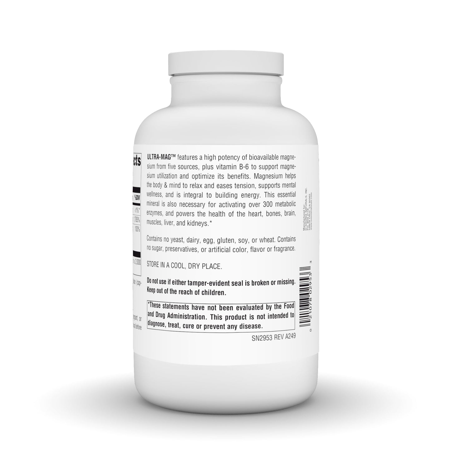 Source Naturals Ultra-Mag 5-in-1 Bioavailable Magnesium, 360 Capsules