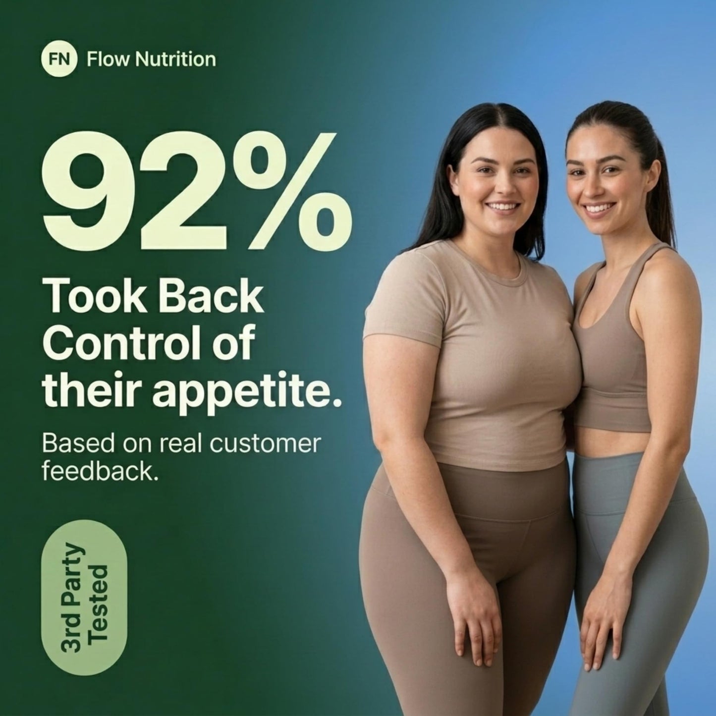 FLOWNUTRITION Natural Appetite Suppressant for Women & Men, Non-Stimulant Satiety Support & Holistic Daily Formula, 60 Capsules