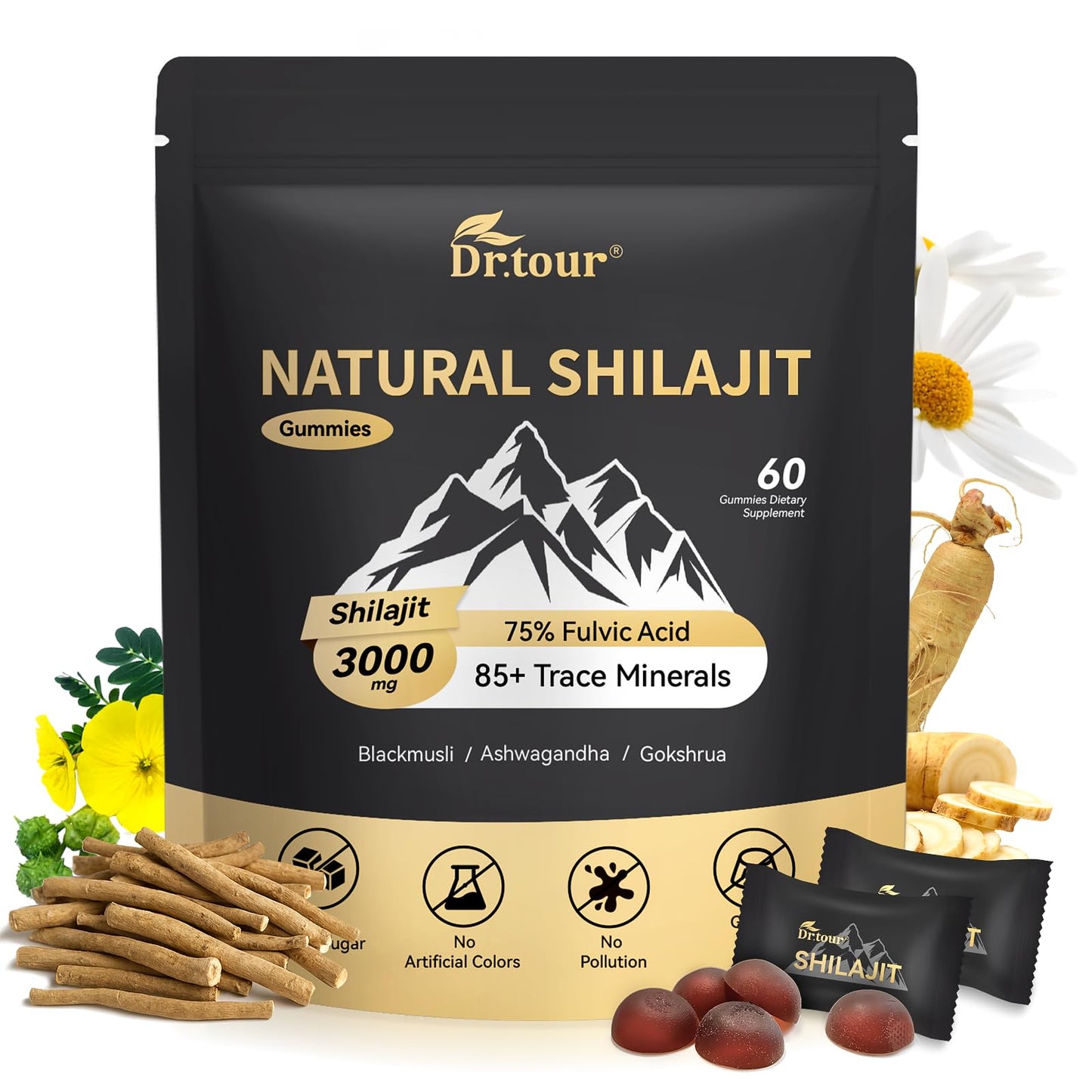 Dr.tour Shilajit Gold Resin Gummies 60 Count