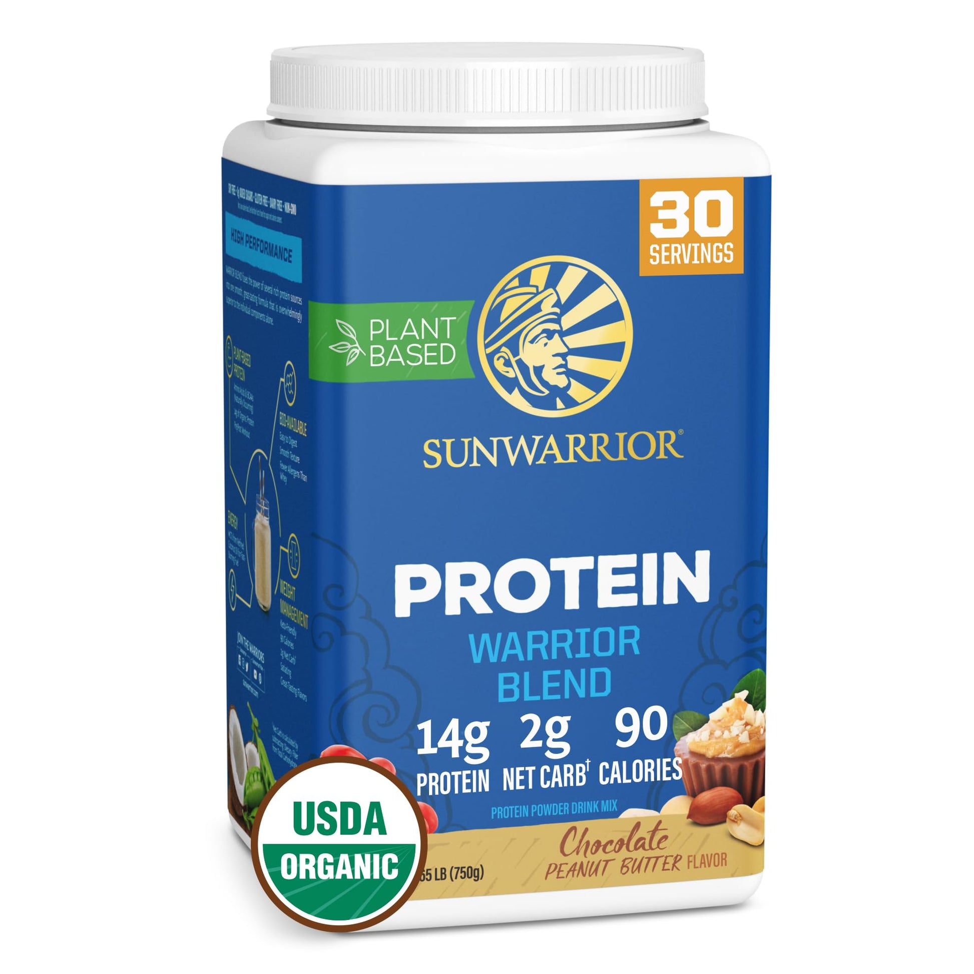 Sunwarrior Organic Plant Based Protein Powder 30 Servings