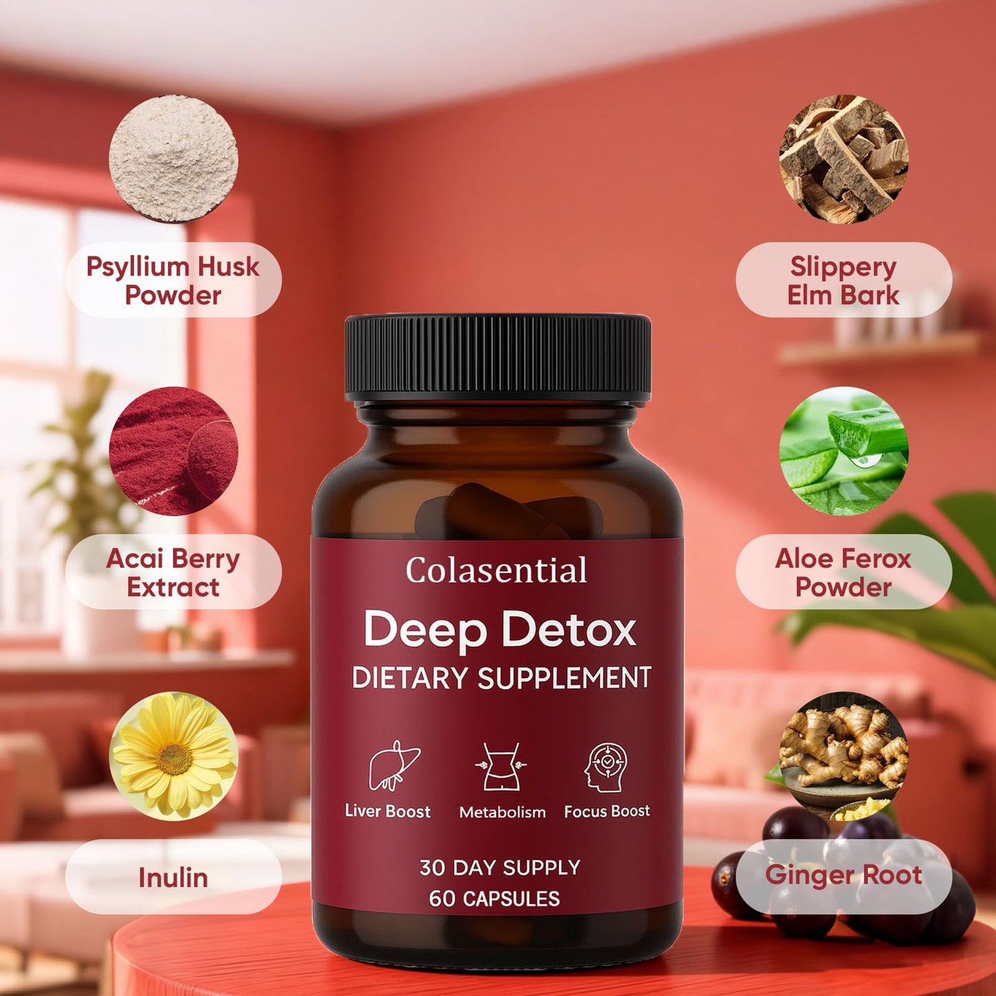 BERSEG Colasential Max Liver Detox Capsules, 60 Count