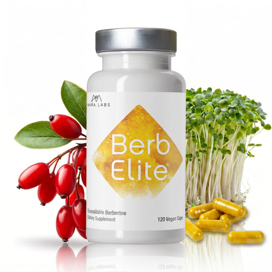 BrocElite BerbElite 350mg Berberine HCL & Broccoli Seed Complex Capsules, 120 Capsules